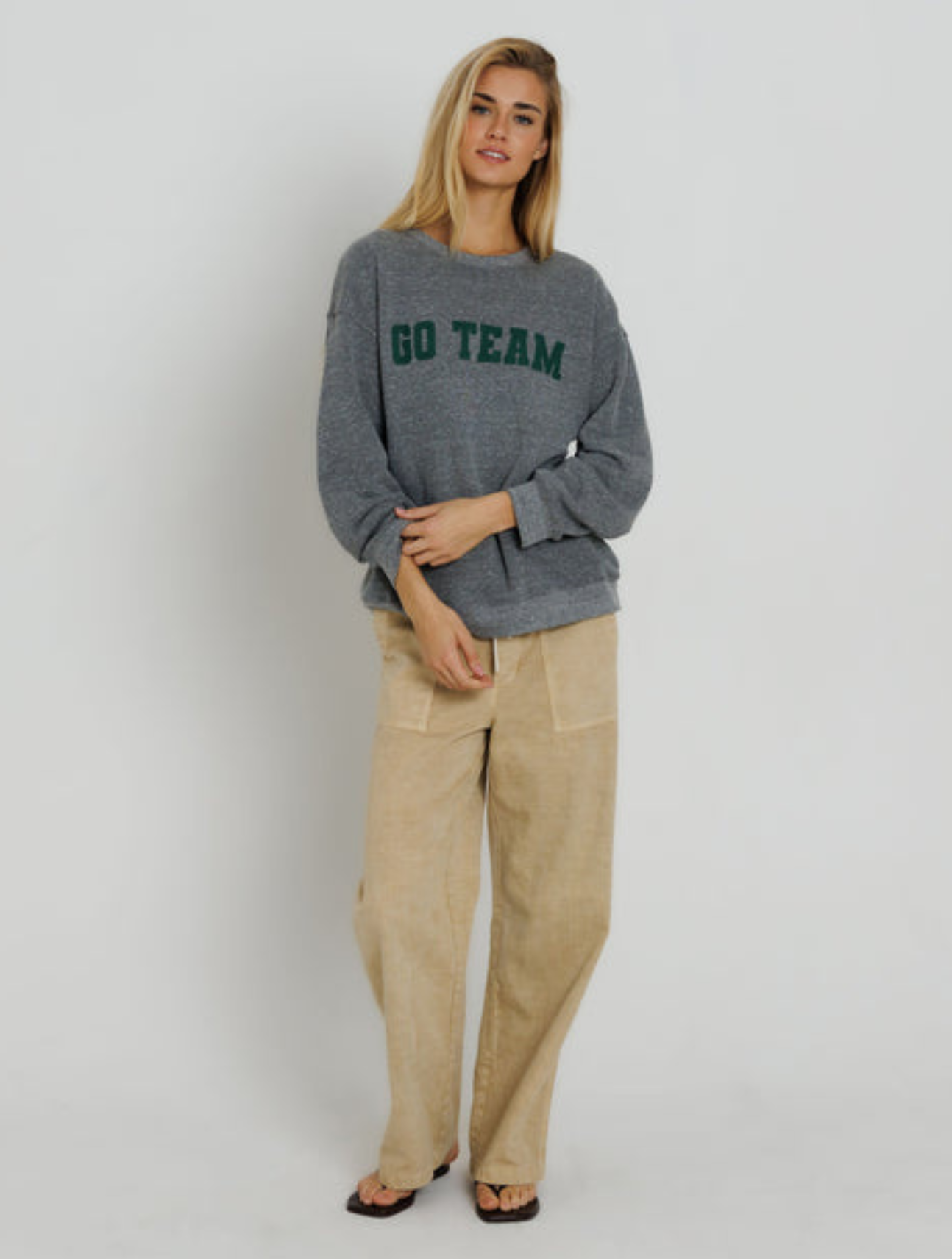 Green Go Team Oversized Crew
