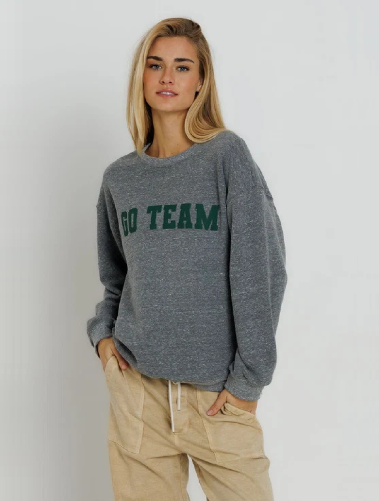 Green Go Team Oversized Crew