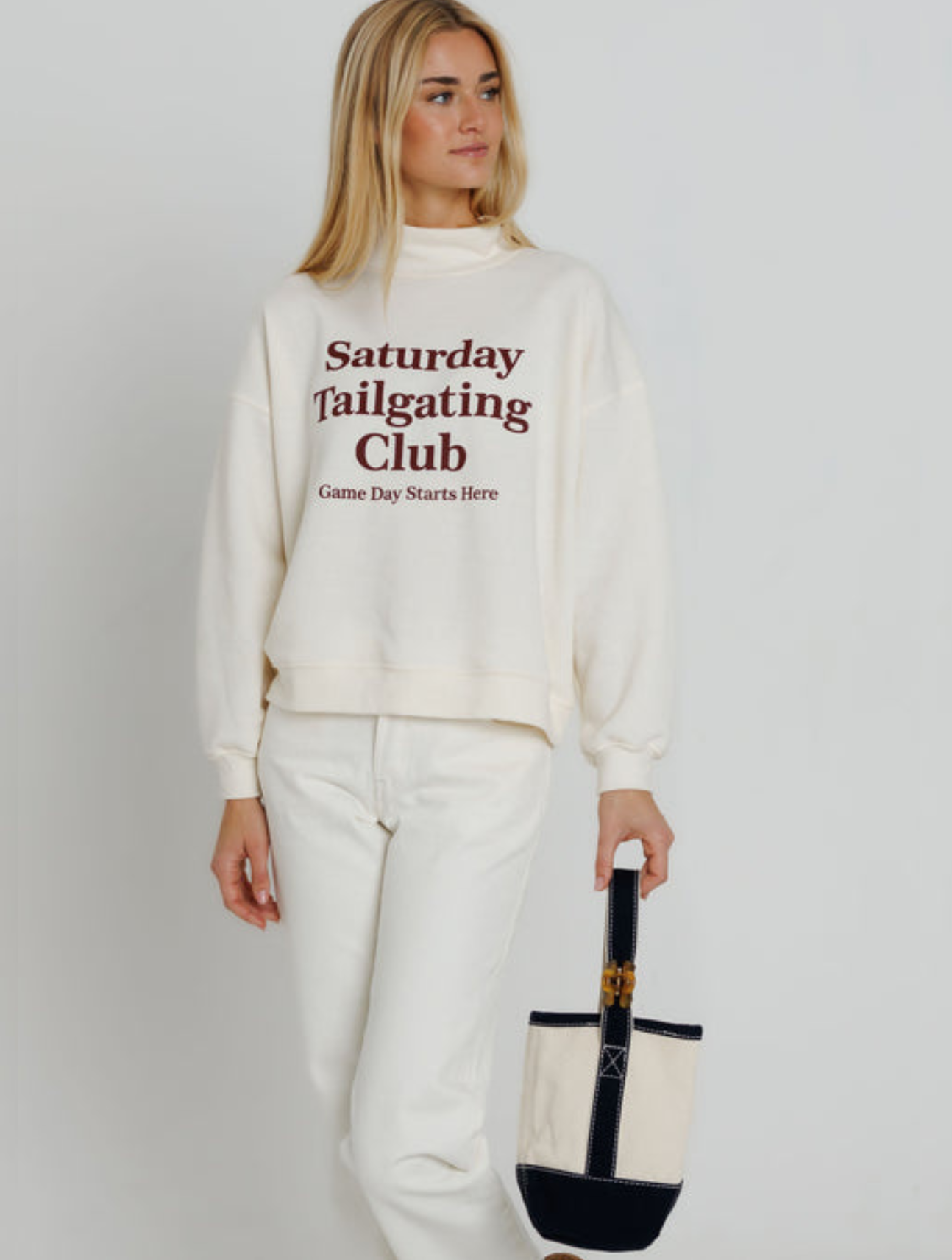 Saturday Tailgating Club Mock Neck