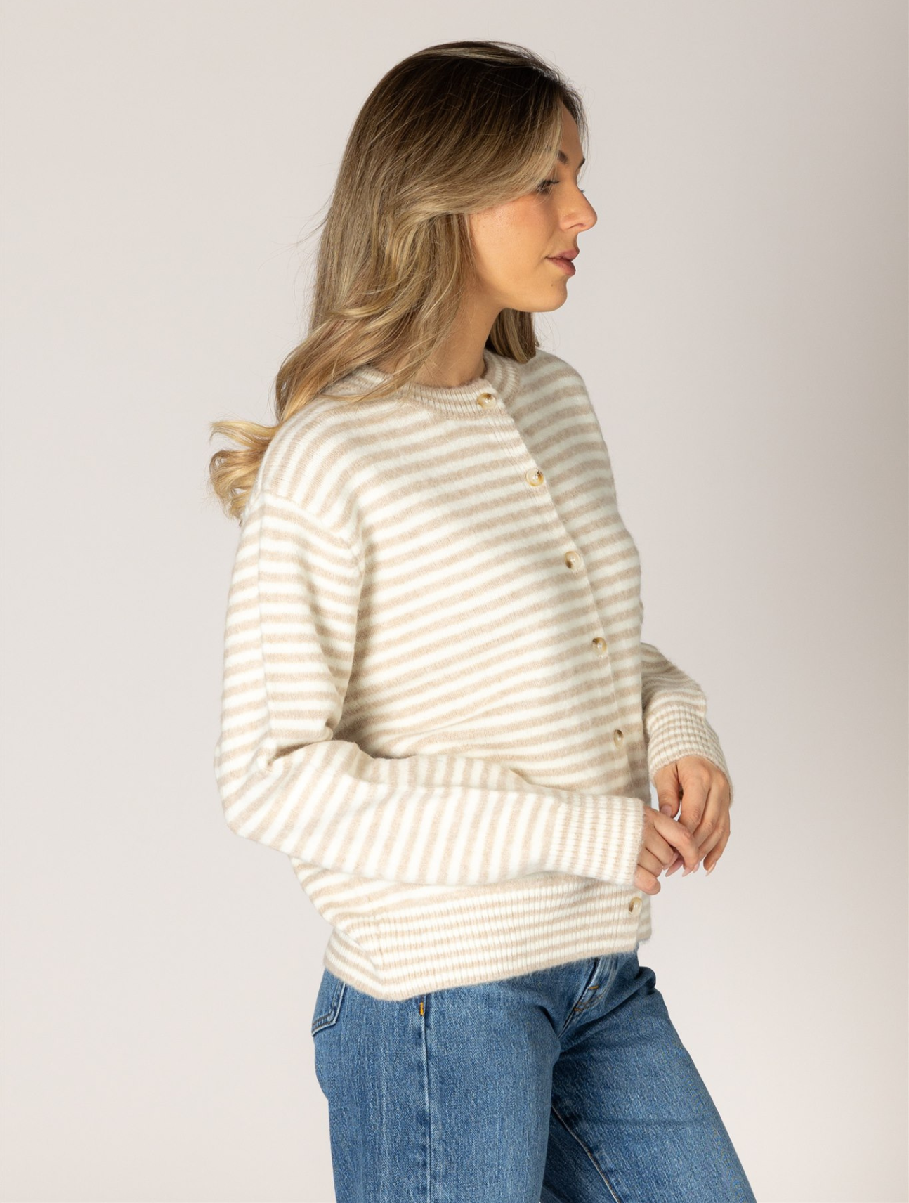 Avril Novelty Stripe Cardigan