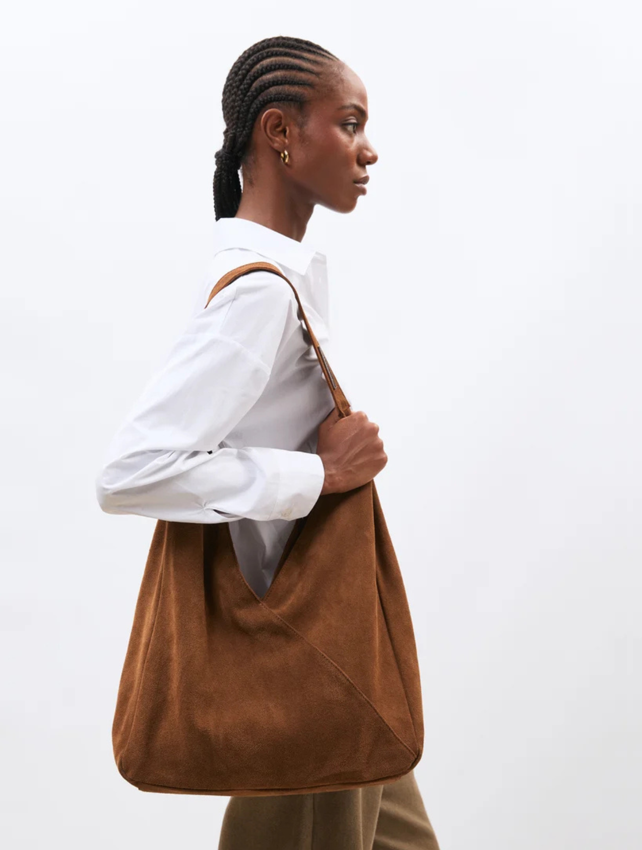 Suede Hobo Bag