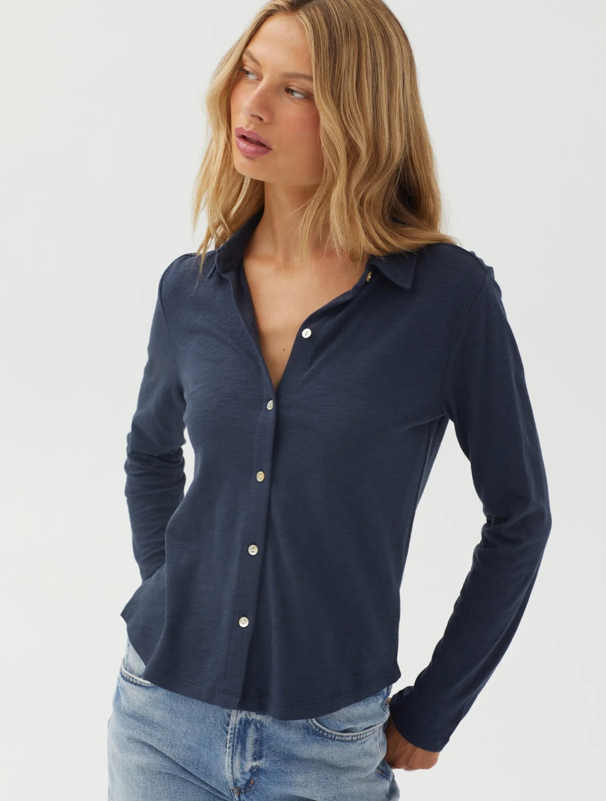 Button Up Knit Top