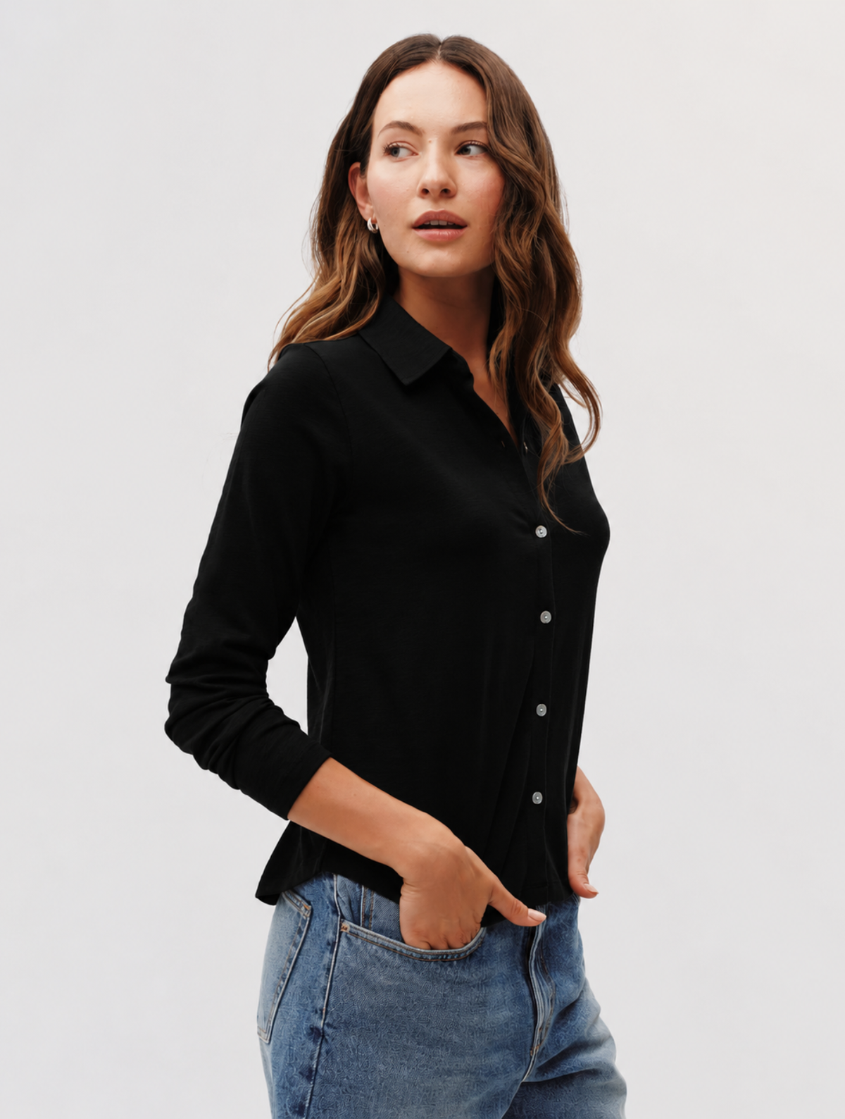 Button Up Knit Top