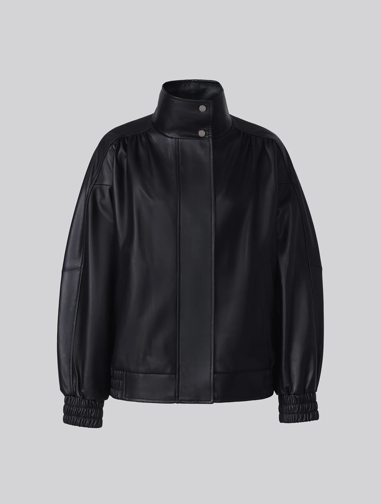 Miu Leather Bomber Jacket