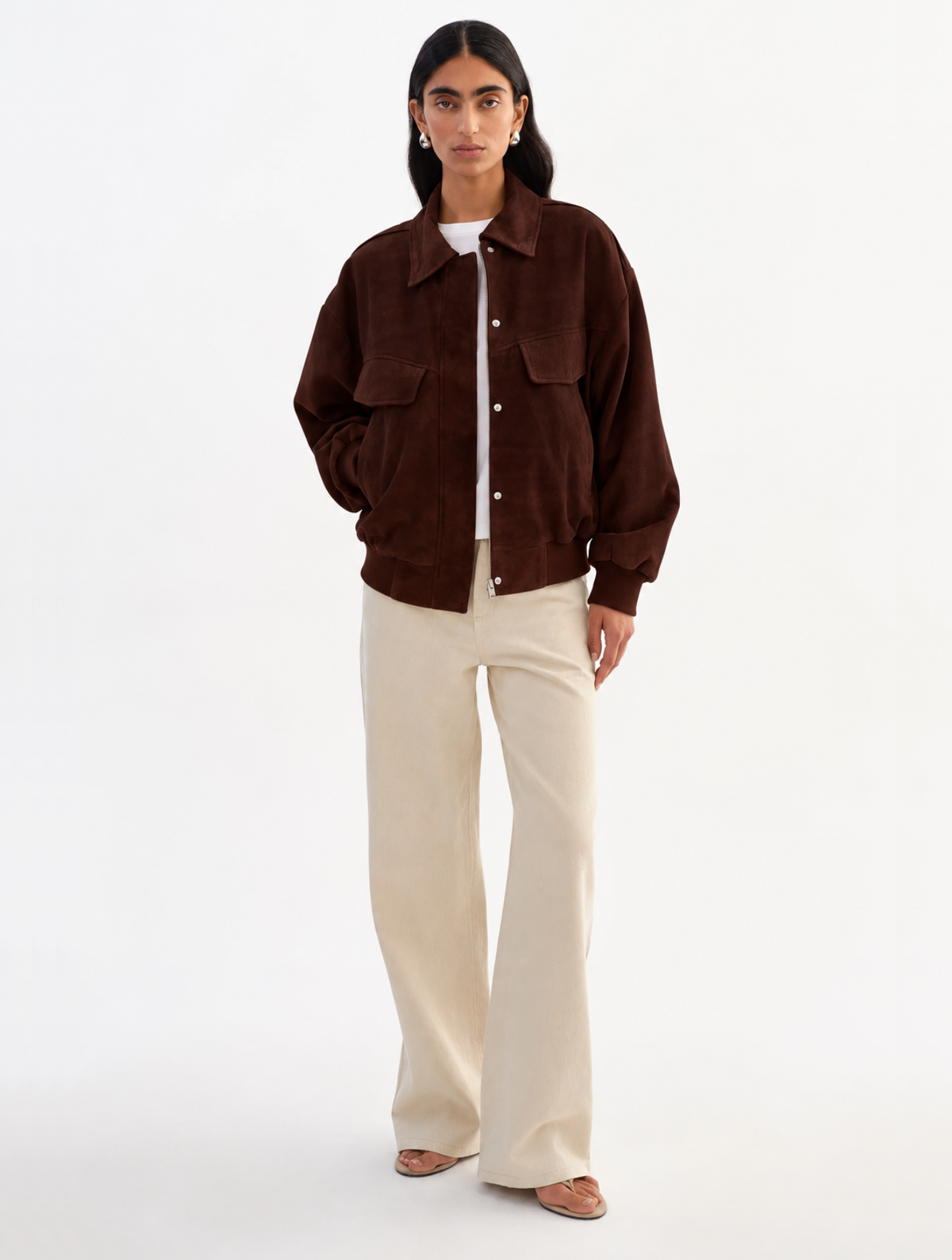Trevanna Suede Bomber Jacket