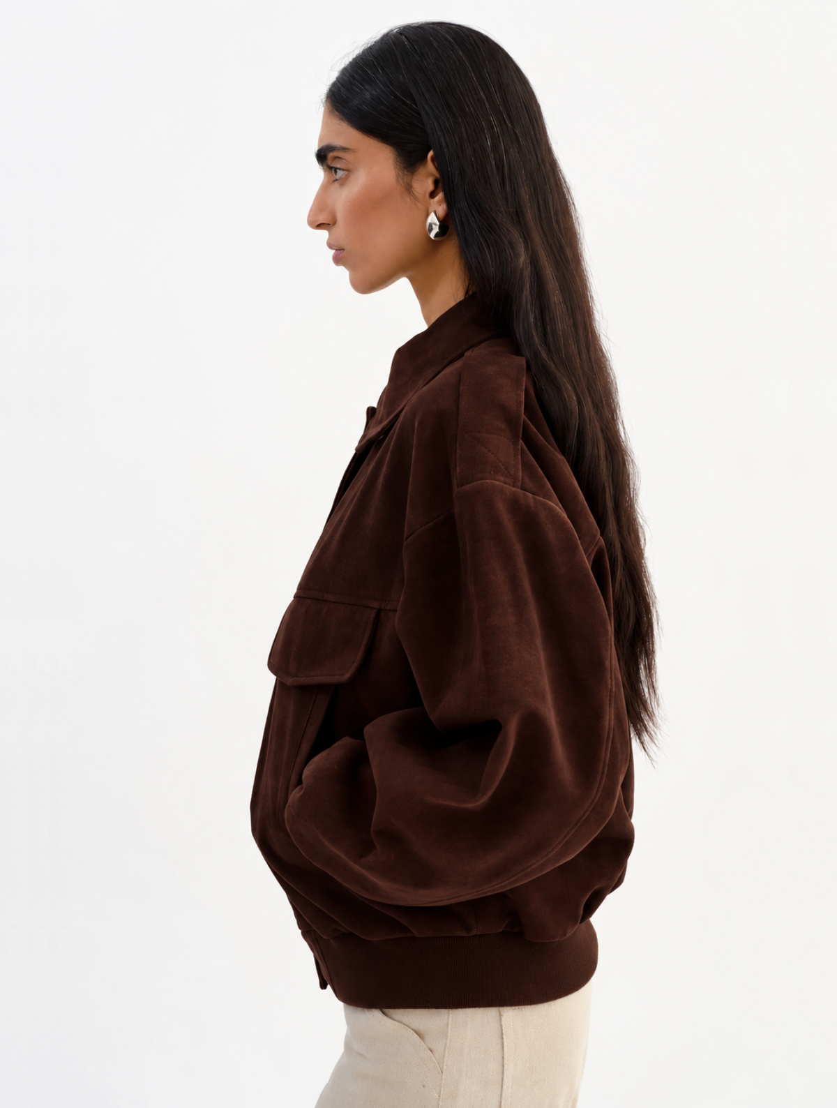 Trevanna Suede Bomber Jacket