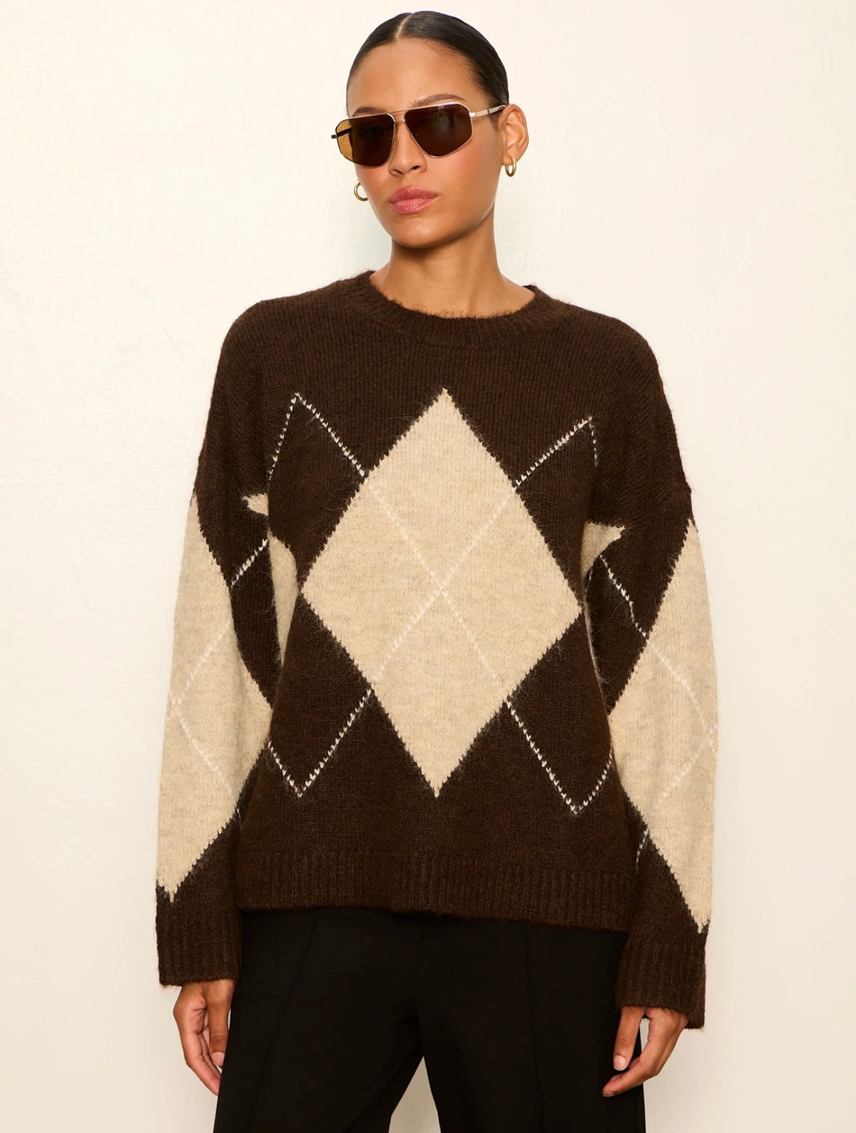 Argyle Crew Sweater