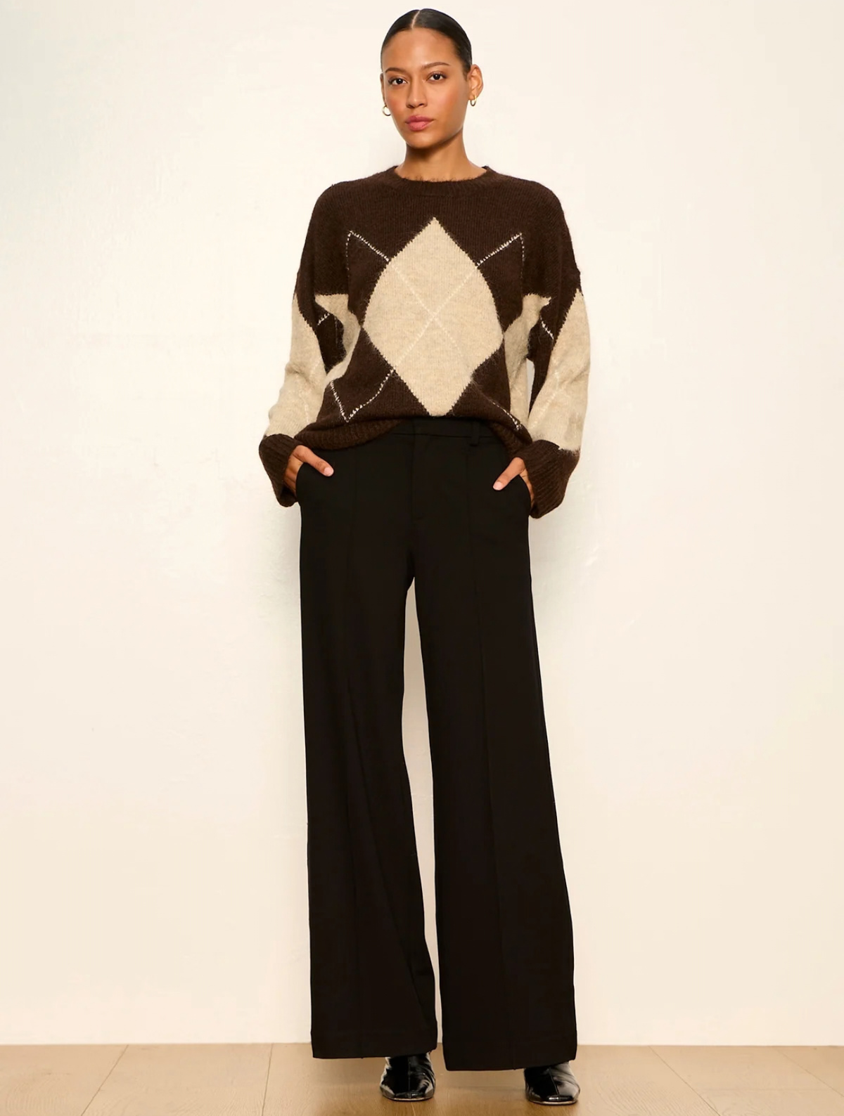 Argyle Crew Sweater