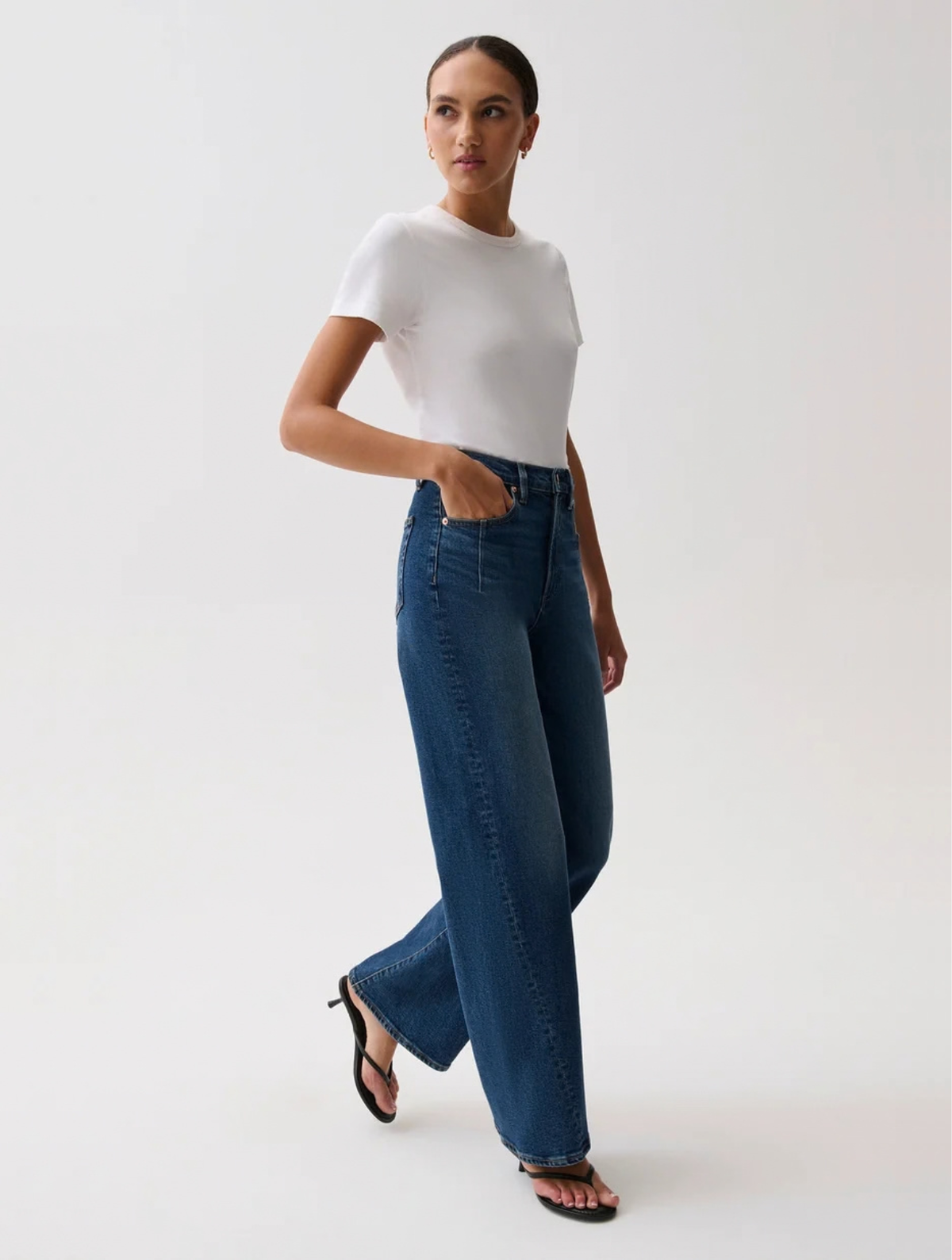 Kyra High Rise Bowed Wide Leg