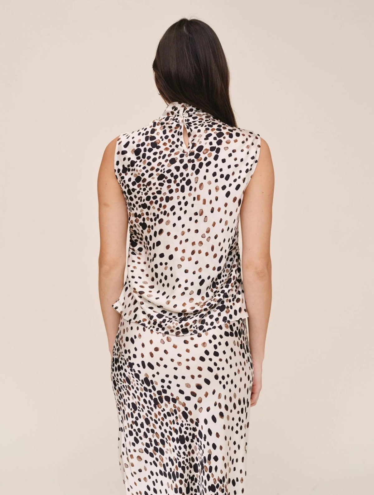 Fitted Cowl Neck Top