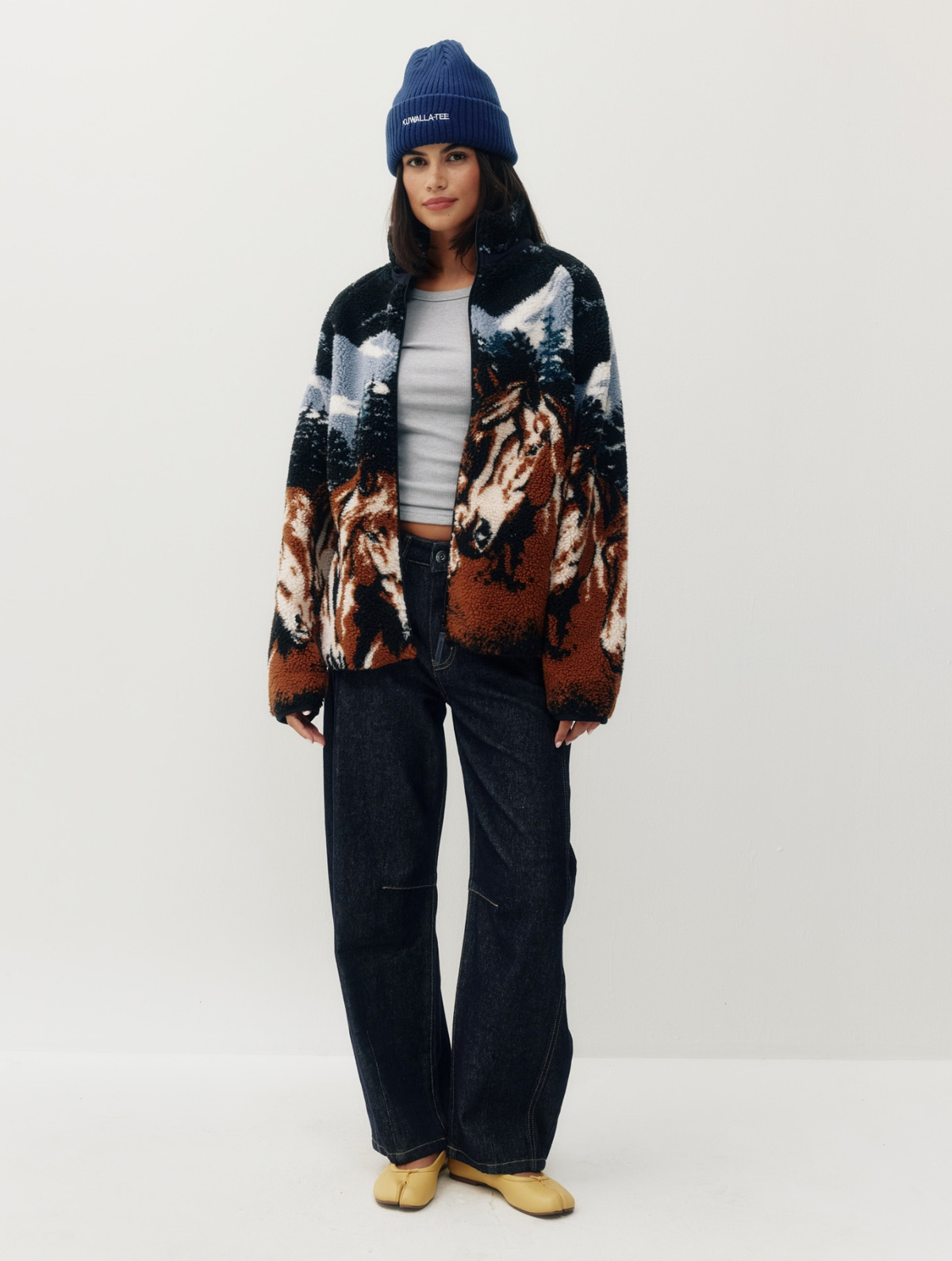 Printed Sherpa Jacket