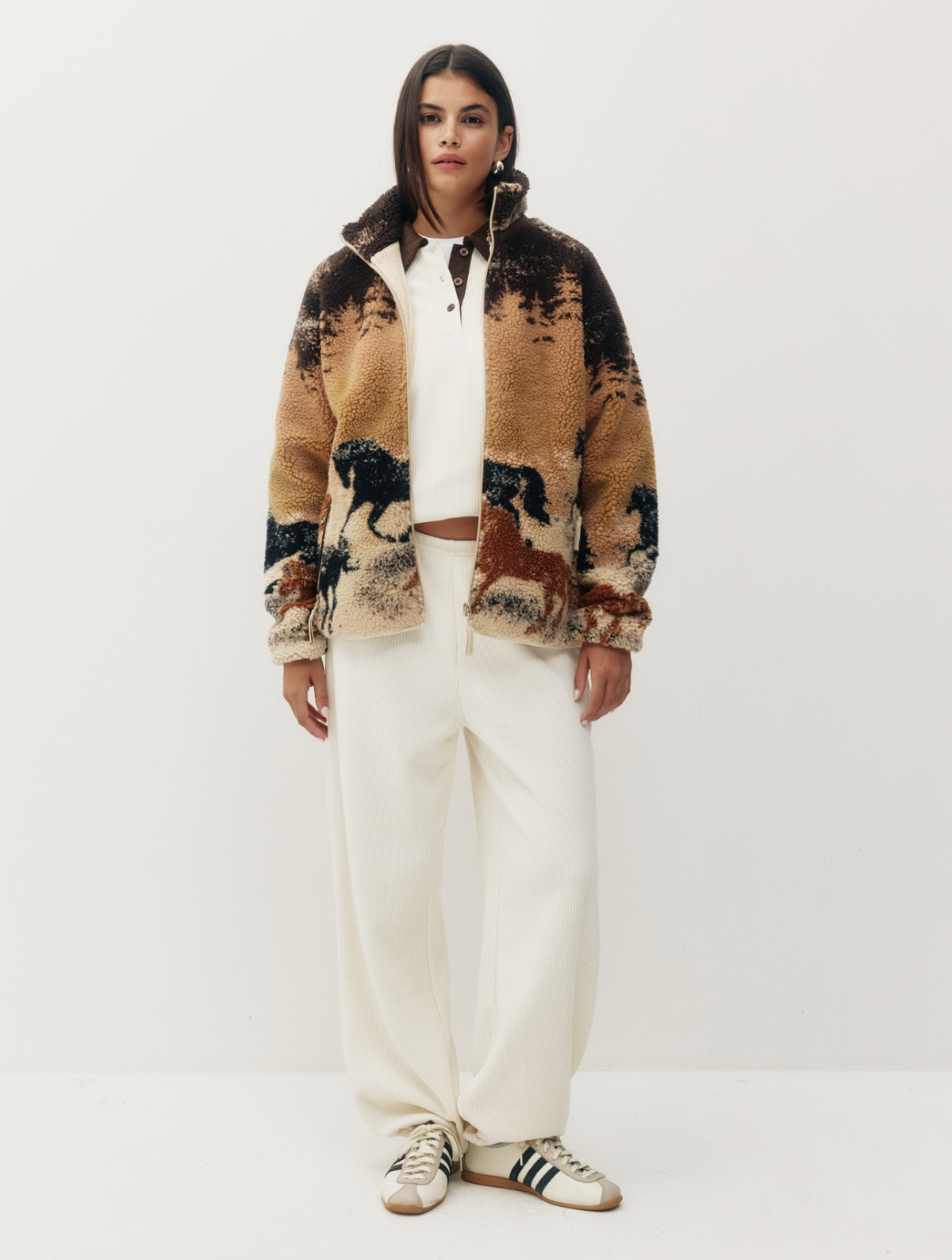 Printed Sherpa Jacket