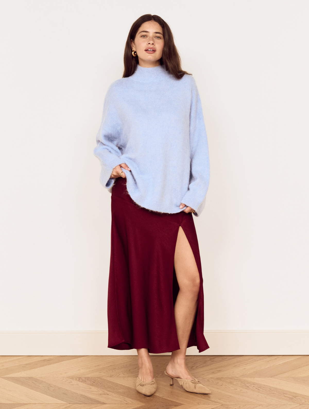 Lumiere Bias Midi Skirt
