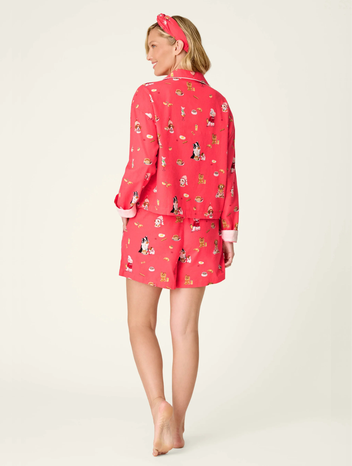 Dogs Who Brunch Flannel PJ Set