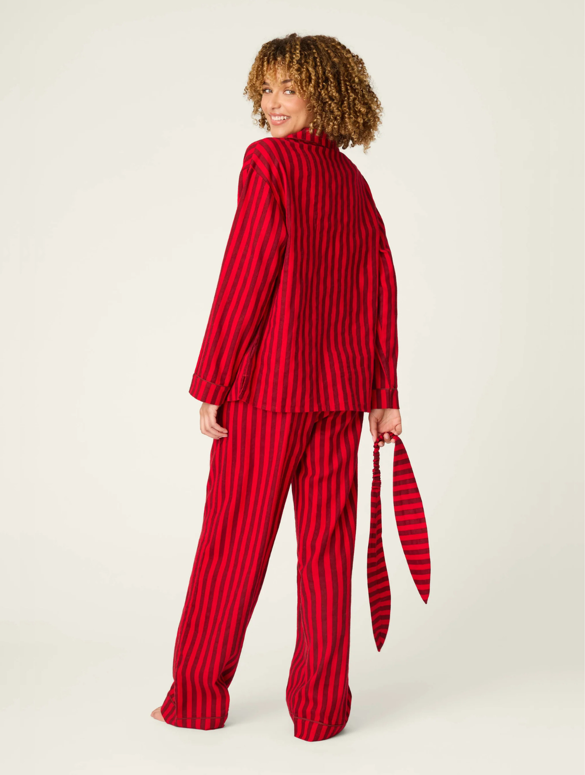 Festive Stripes Flannel PJ Set