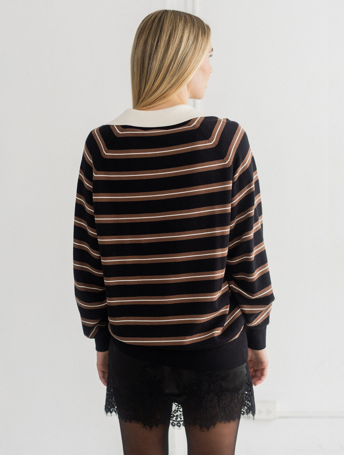 Oversized Knit Polo Shirt