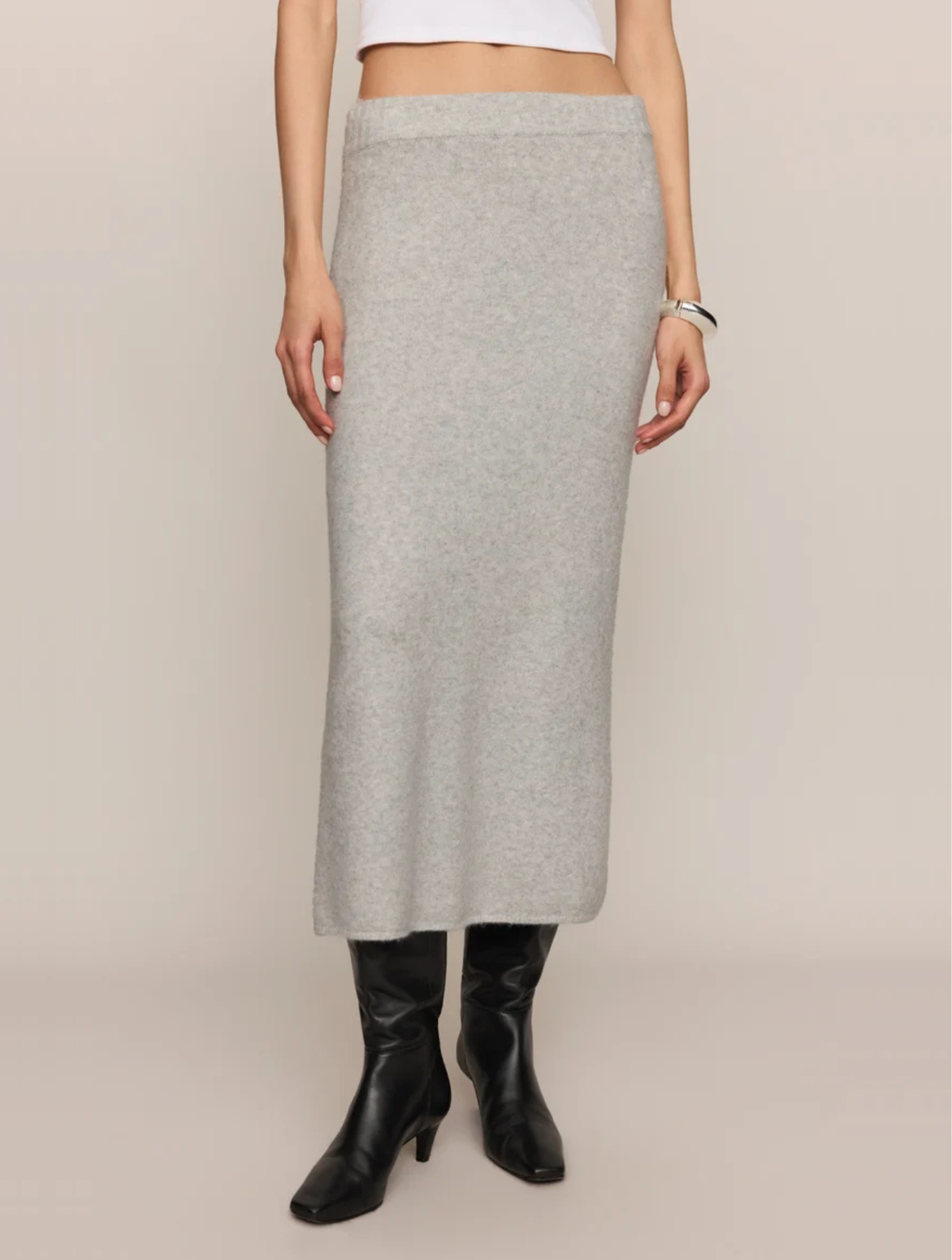 Cozy Moment Sweater Midi Skirt