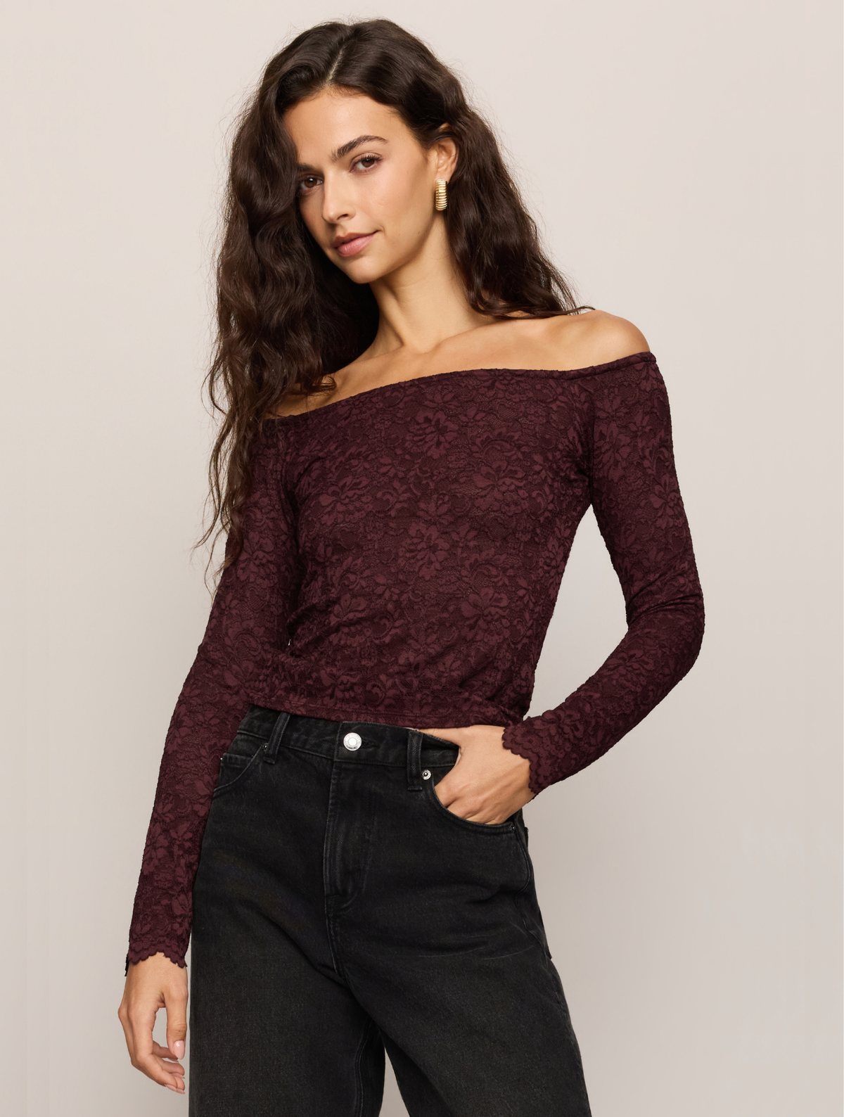 Sabrina Stretch Lace Top