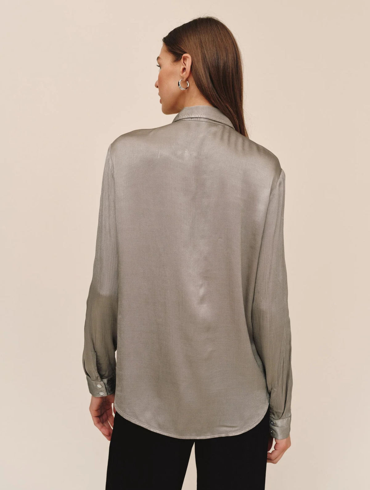 Long Sleeve Clean Button Down Shirt