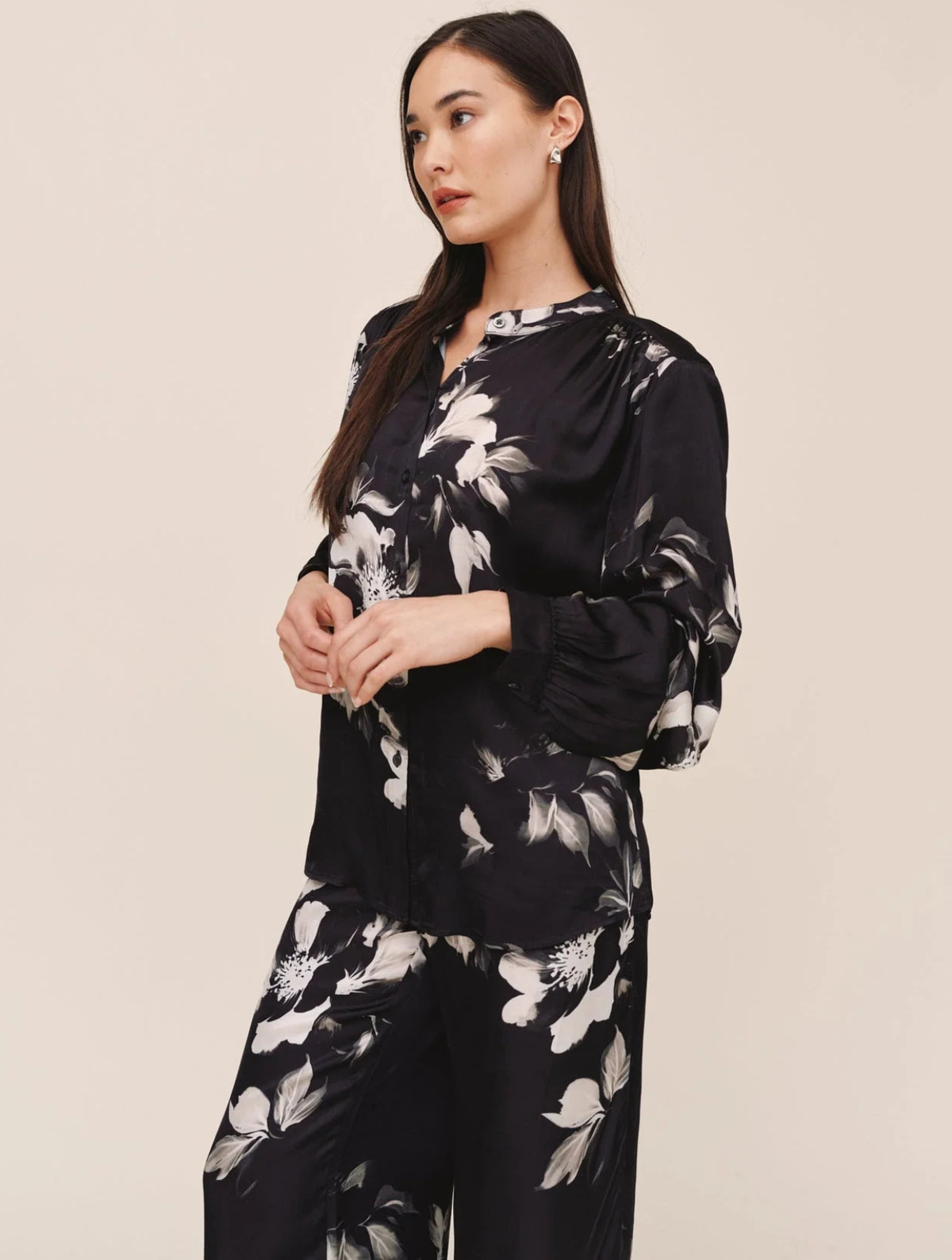 Long Sleeve Mandarin Shirt