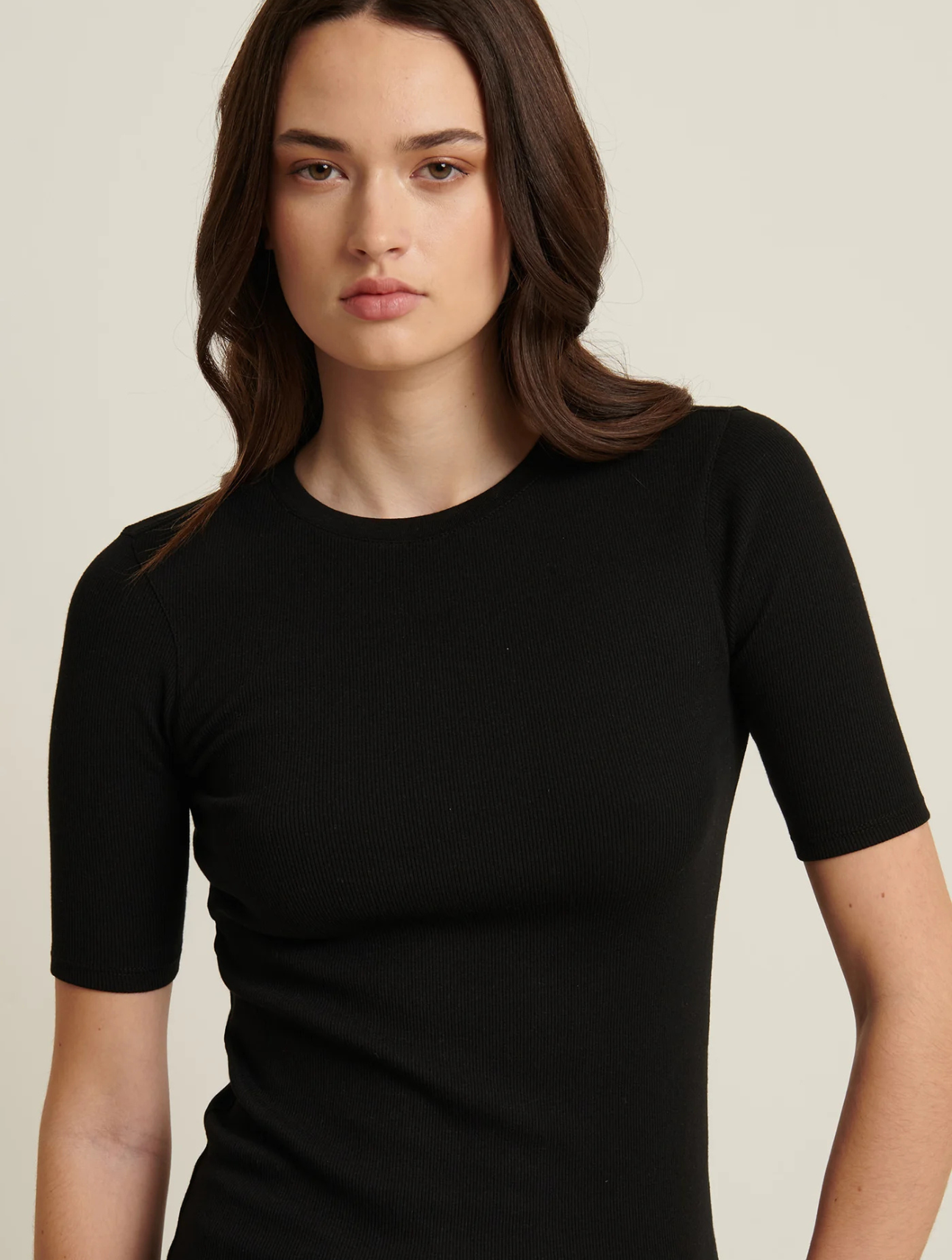 Pima Cotton Stretch Rib T-Shirt