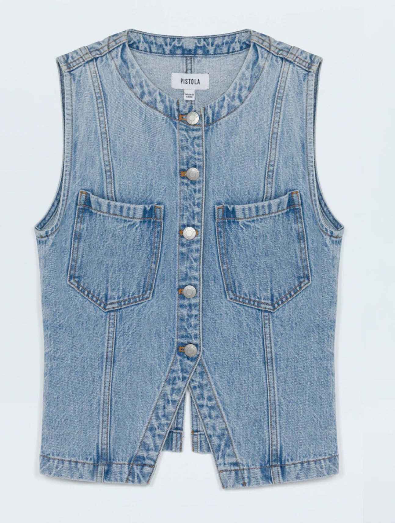 Gia Fitted Collarless Vest