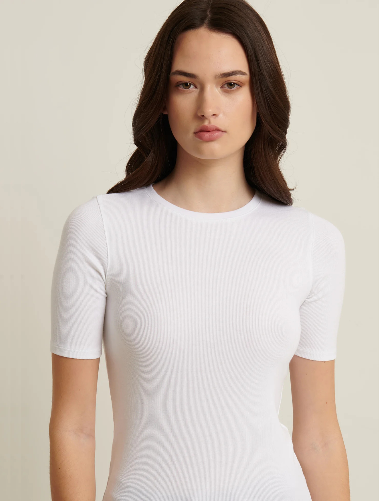 Pima Cotton Stretch Rib T-Shirt