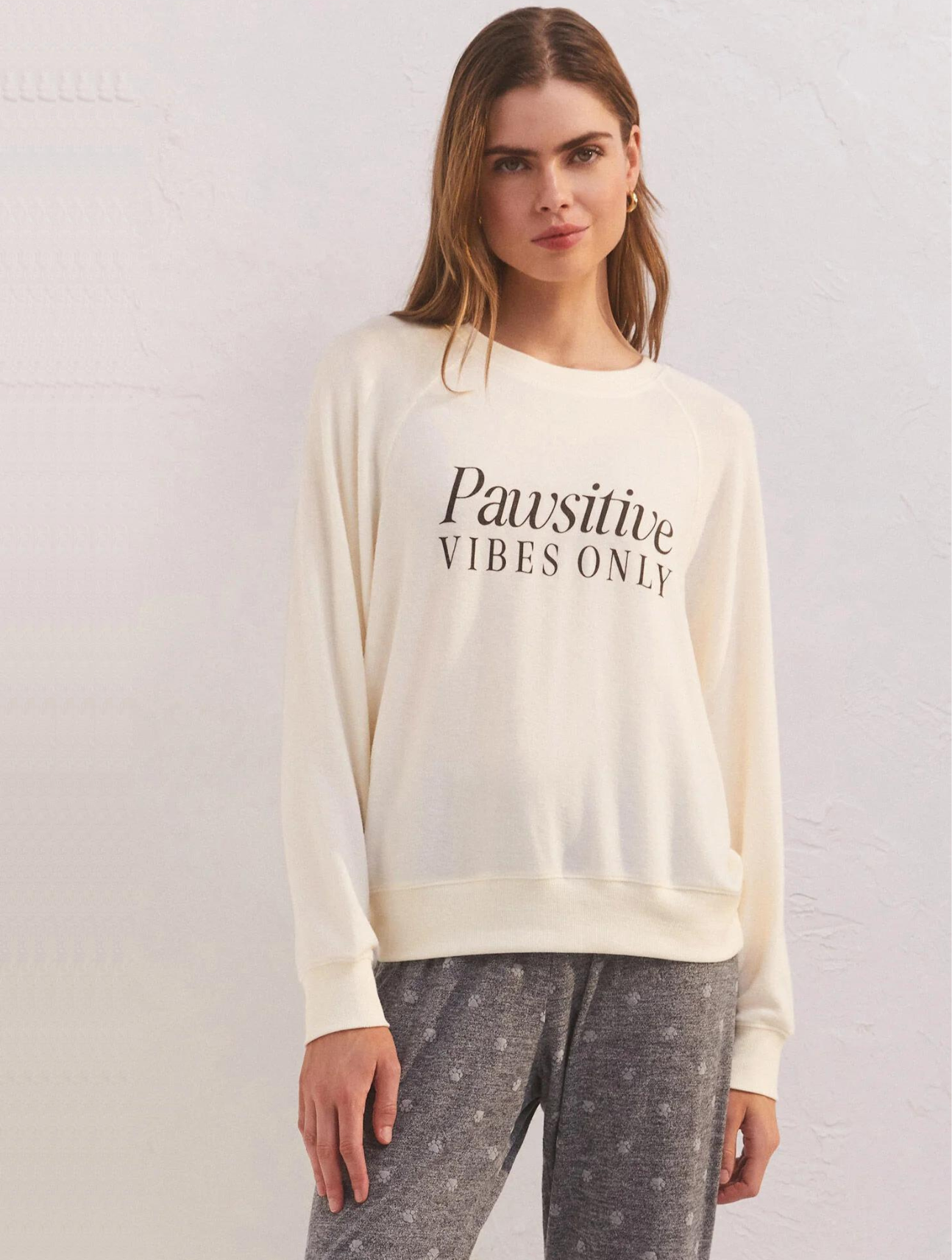 Cassie Pawsitive Long Sleeve Top