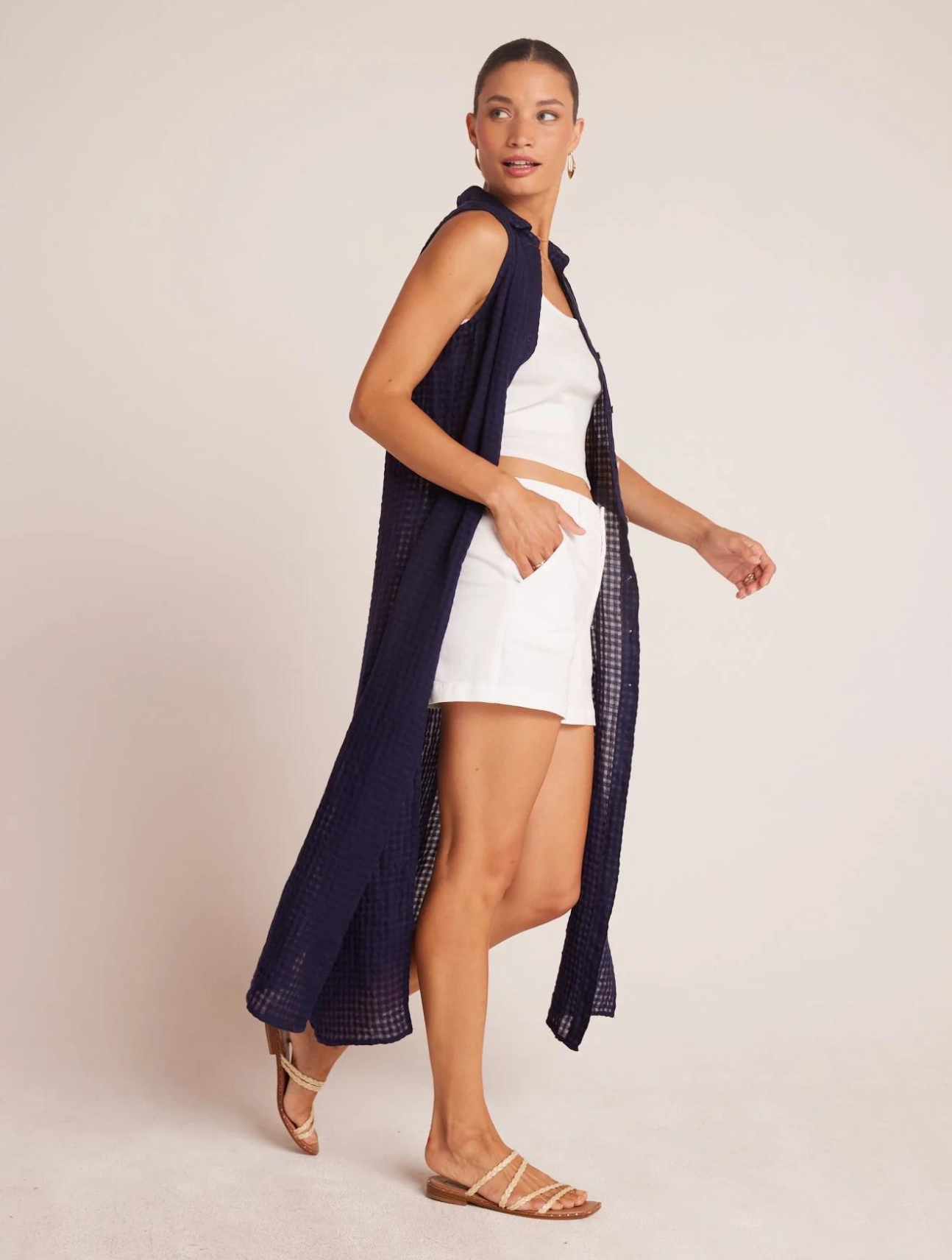 Side Slit Duster Dress