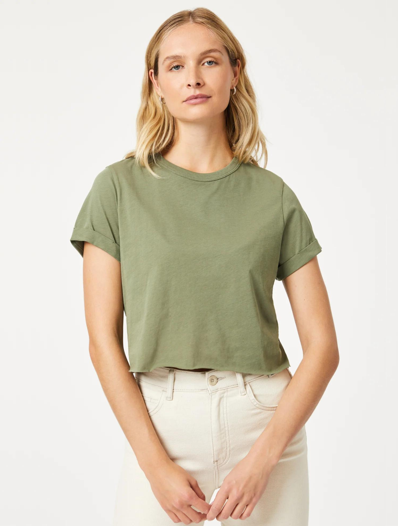 Cropped Cut-Off T-Shirt