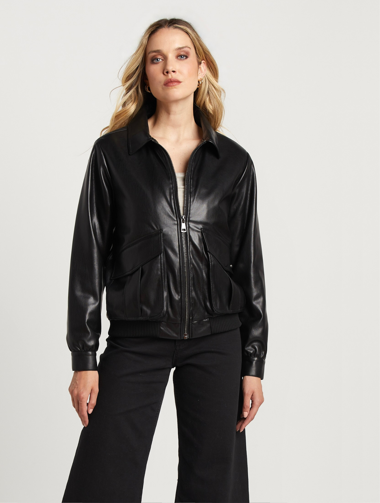 Sam Vegan Leather Bomber