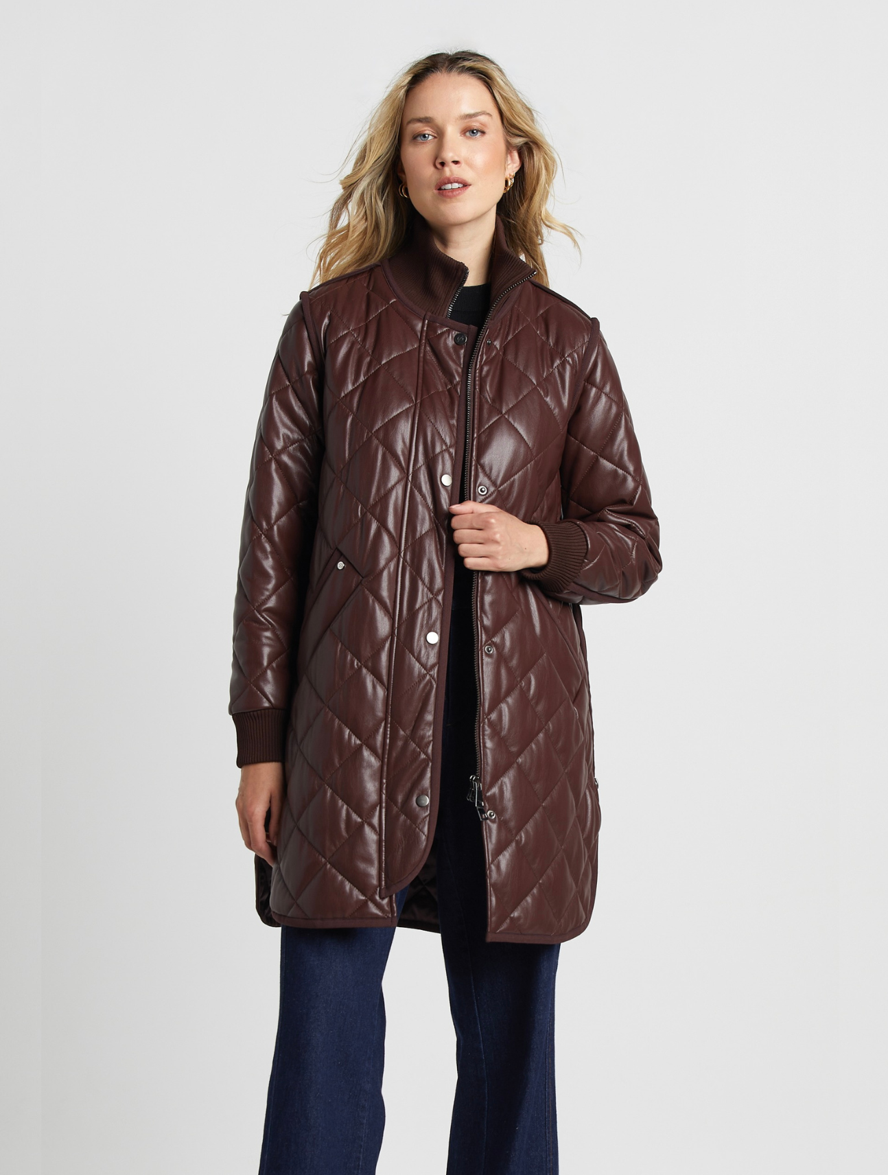 Liberty Quilted Vegan Leather Coat