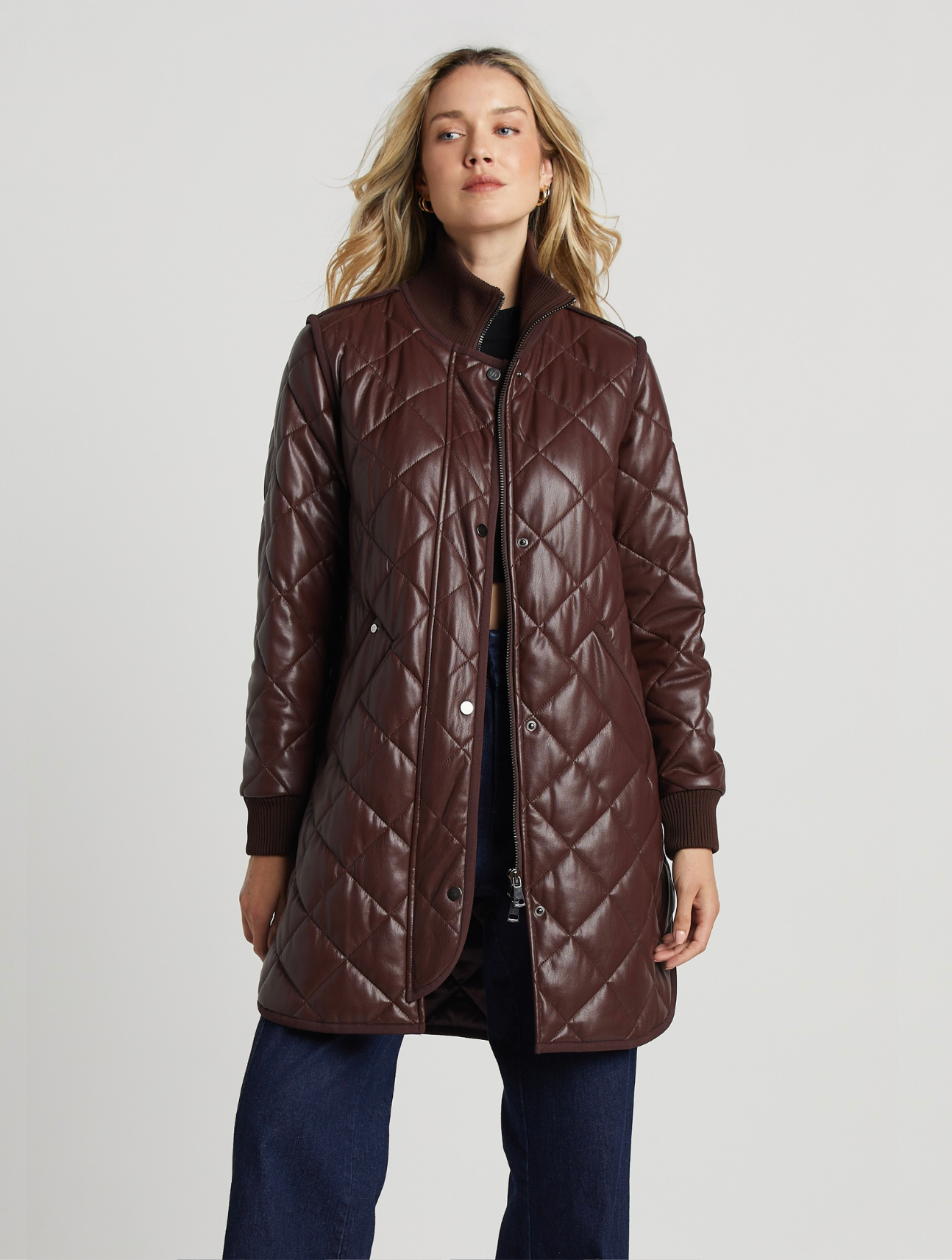 Liberty Quilted Vegan Leather Coat