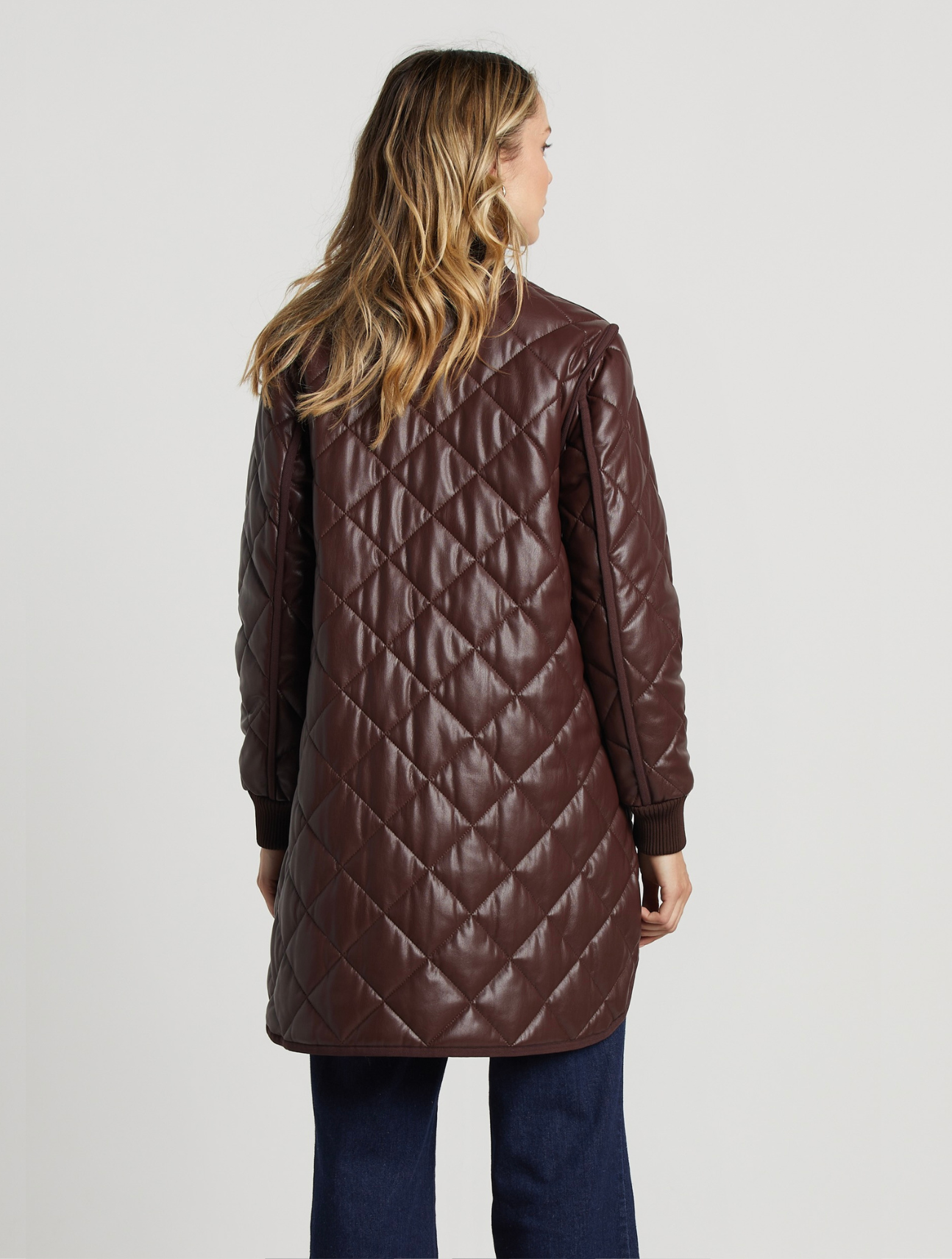 Liberty Quilted Vegan Leather Coat