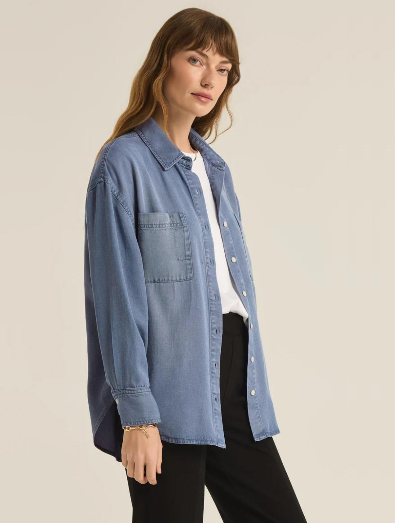 Colbie Chambray Top