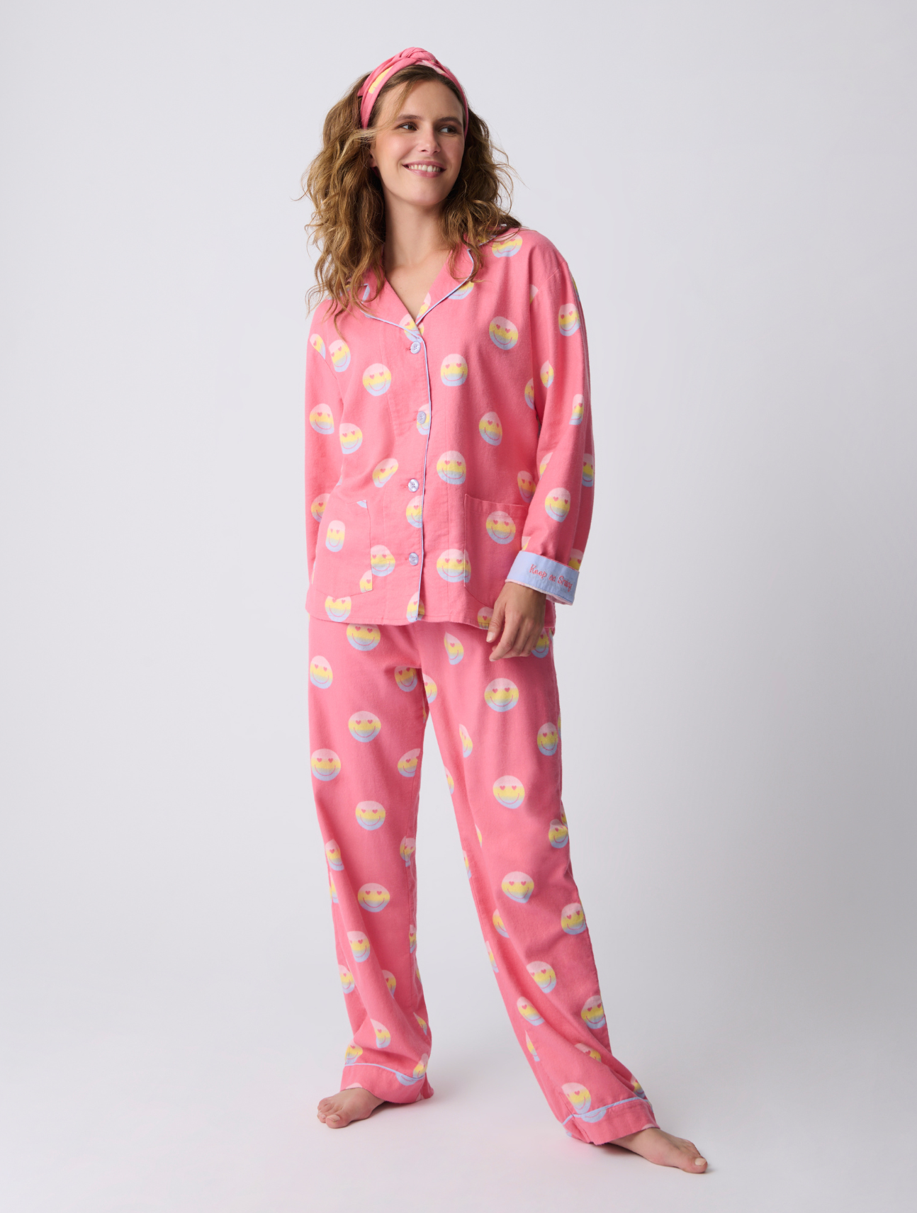 Keep On Smiling Flannel PJ Set