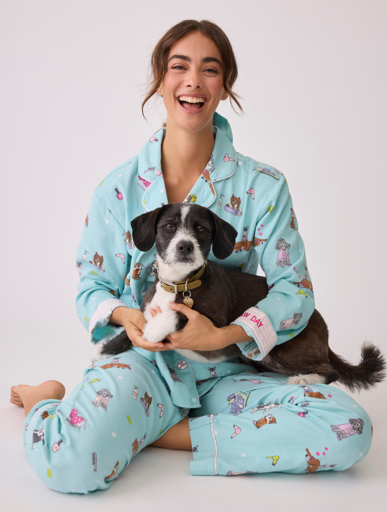 Spaw Day Flannel PJ Set