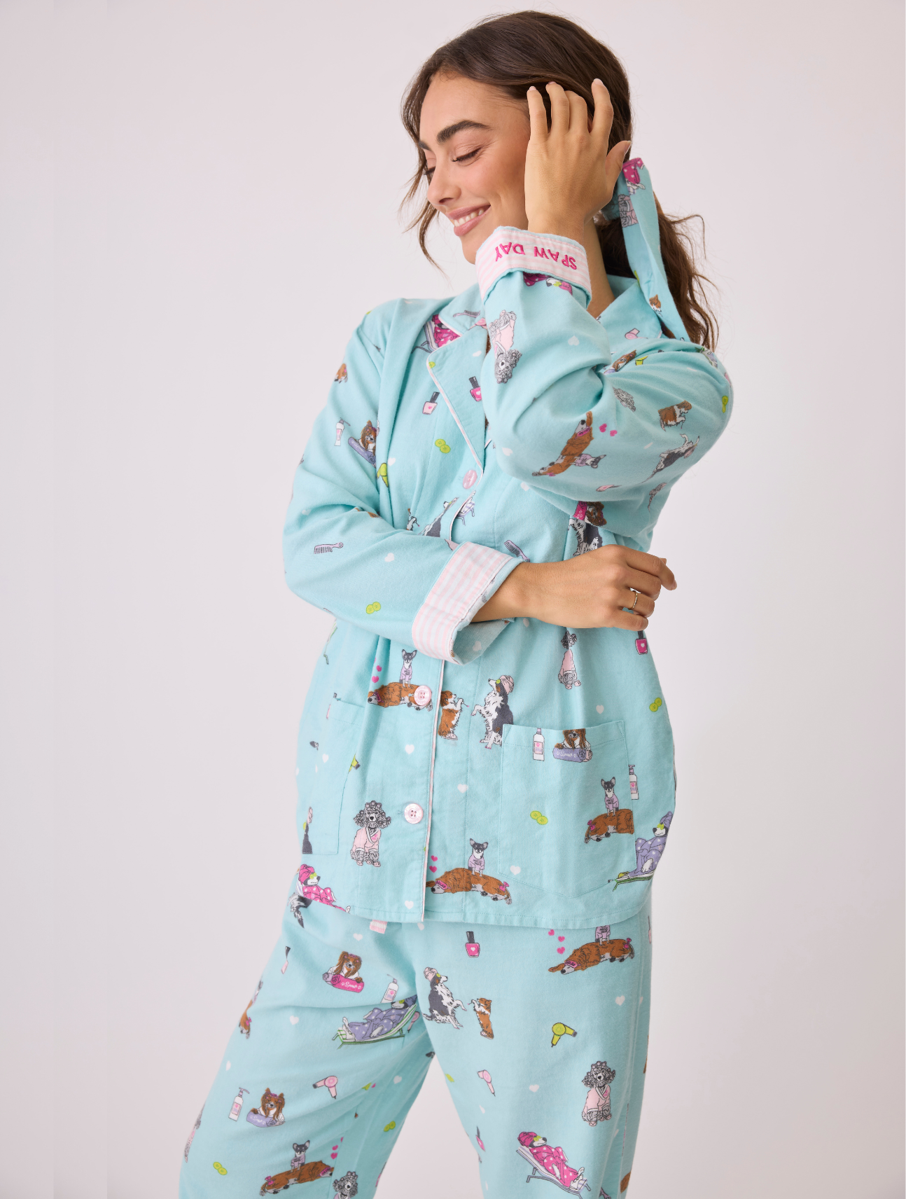 Spaw Day Flannel PJ Set