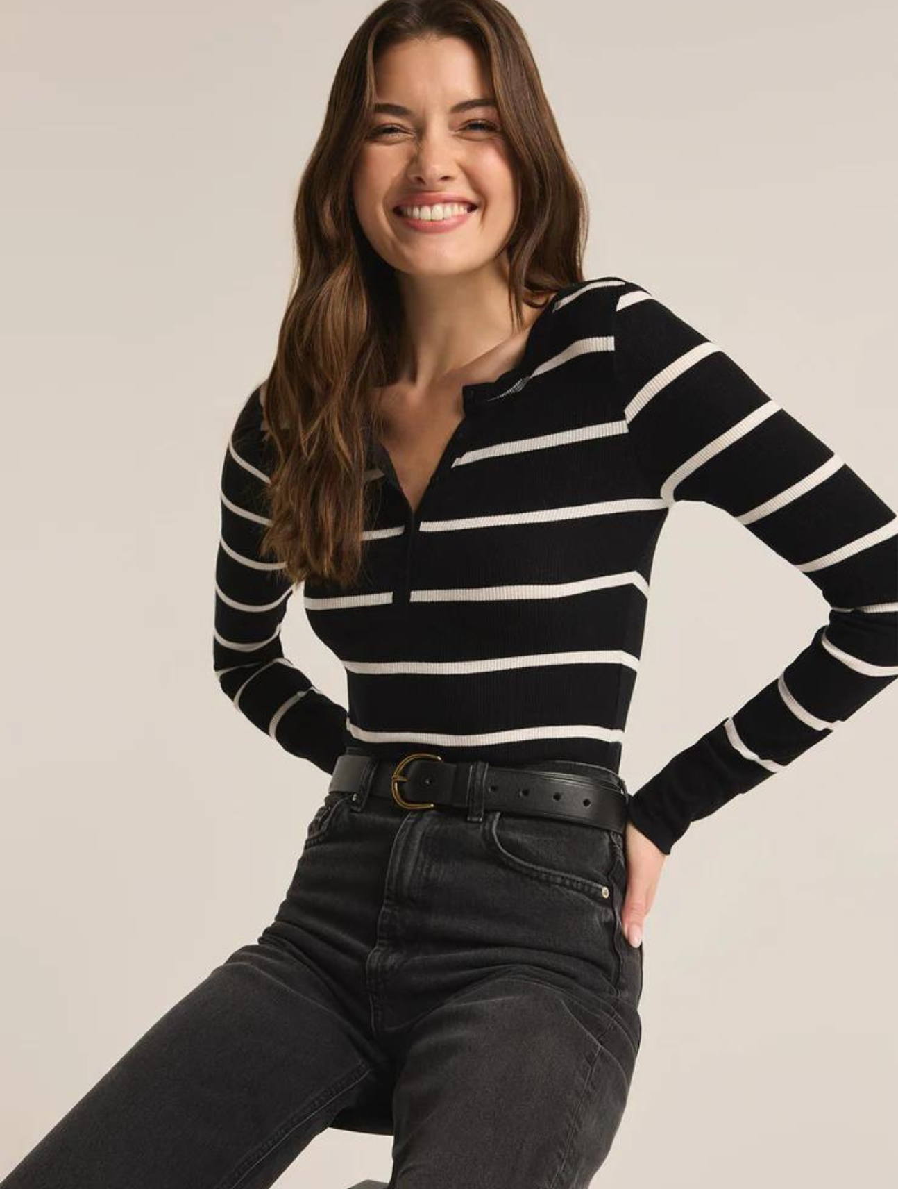 Scarlett Rib Henley