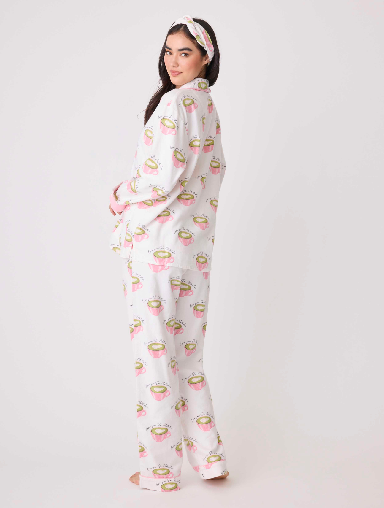 Love You So Matcha Flannel PJ Set