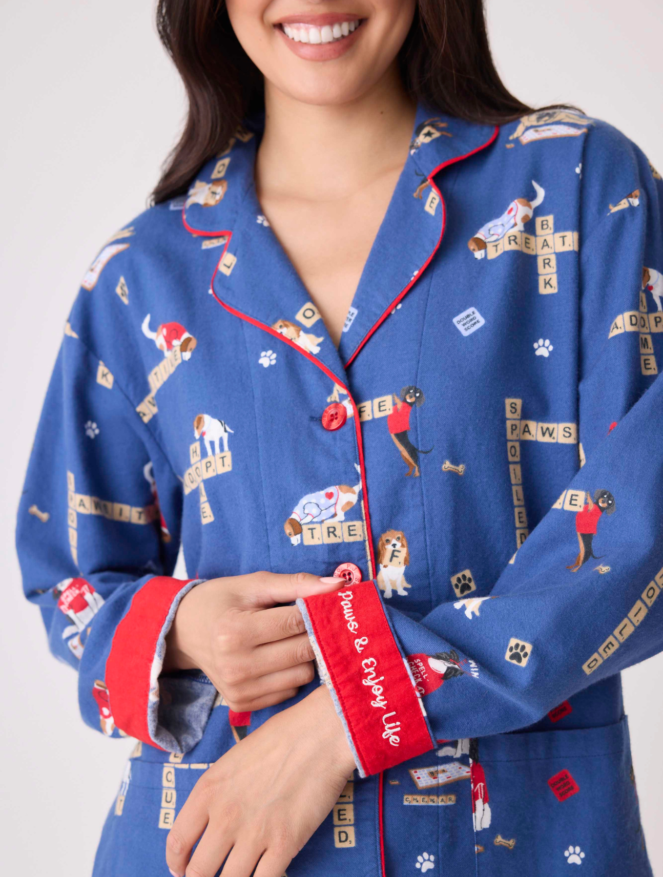 Love Leo Dog Rescue Flannel PJ Set