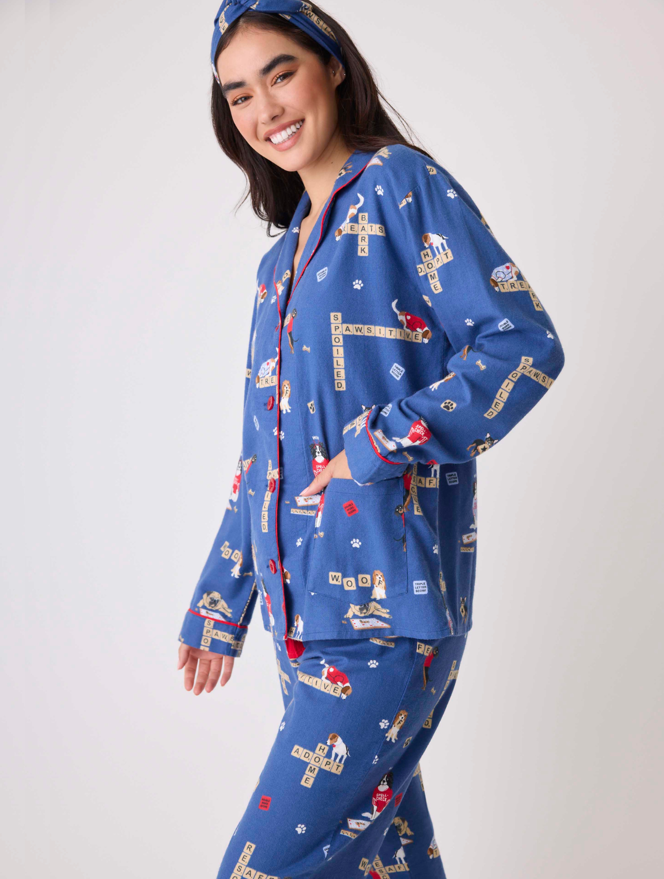 Love Leo Dog Rescue Flannel PJ Set