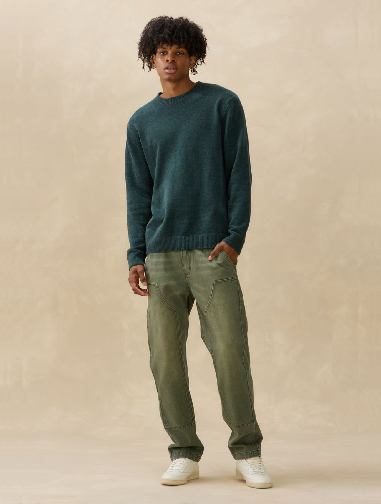 Textured Knit Crew