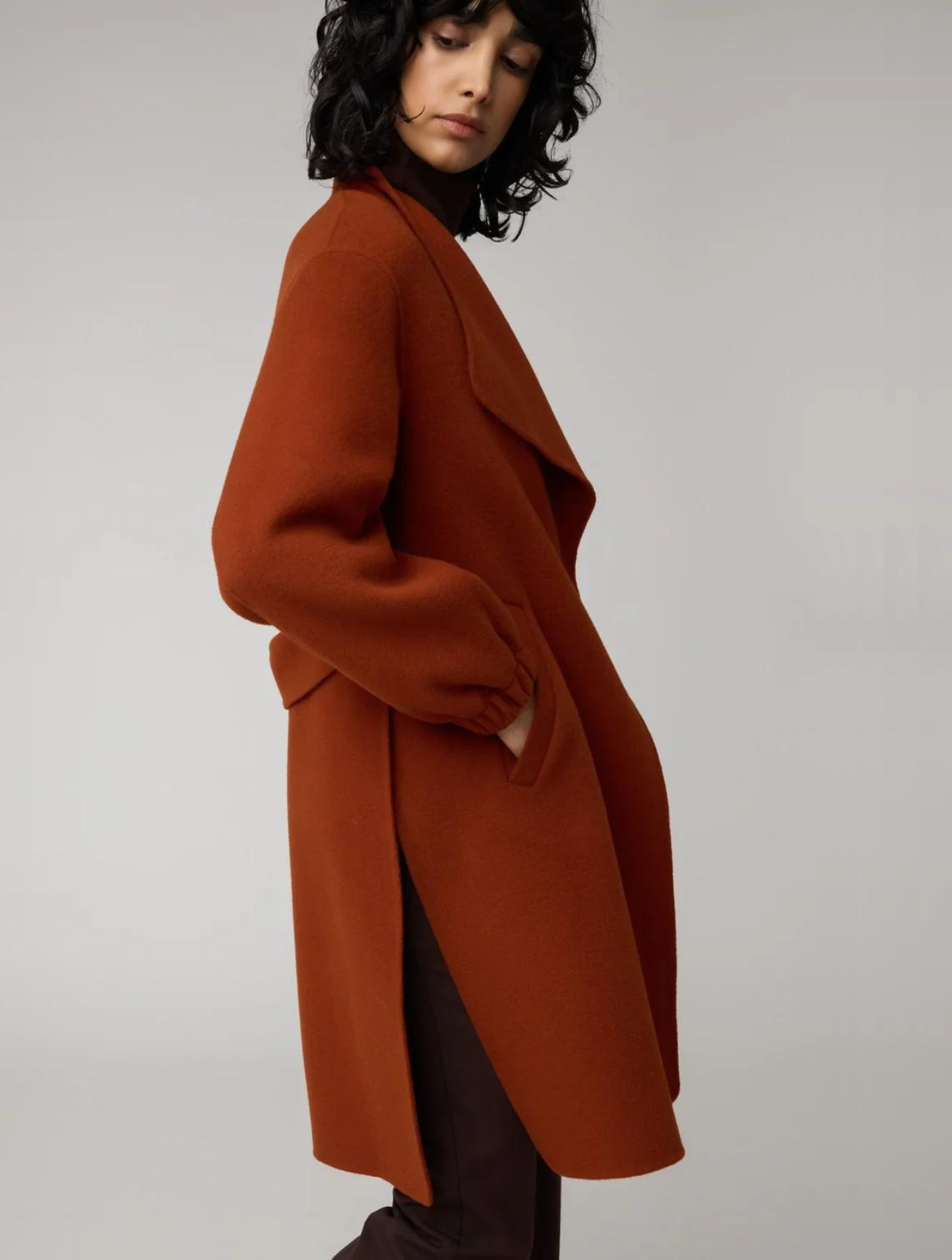 Suzie Double Face Wool Martingale Coat