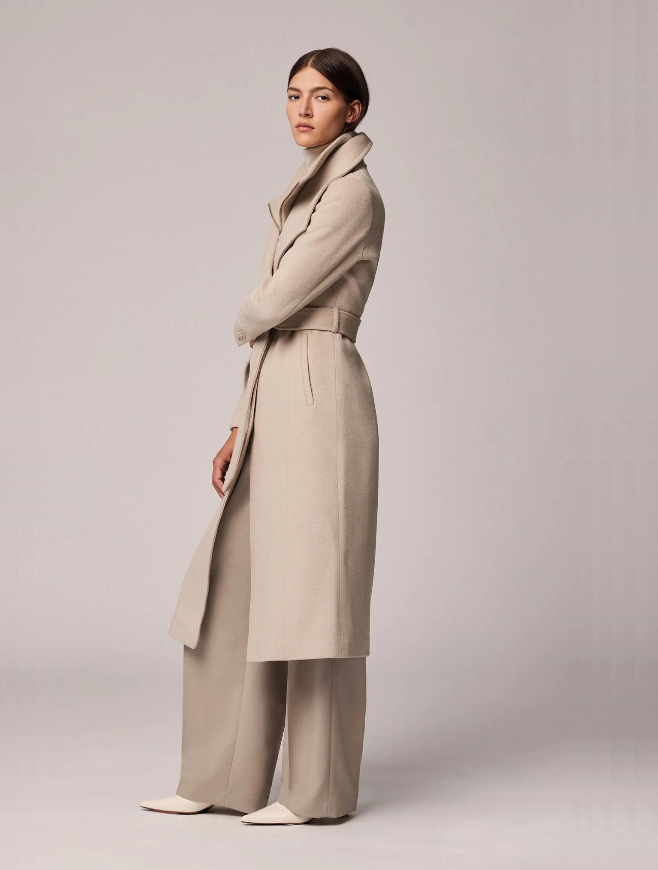 Ilana Fitted Wool Coat