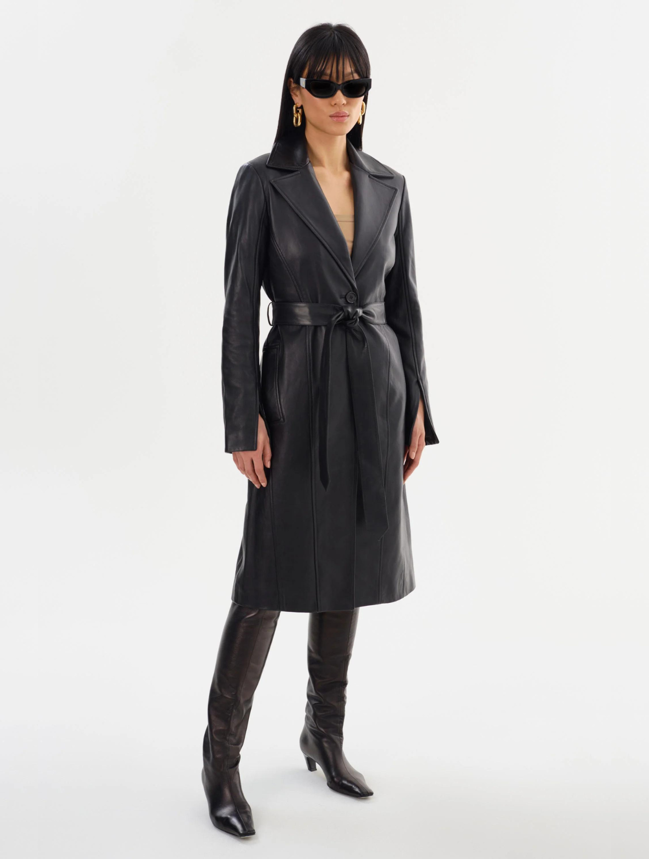 Miranda Leather Trench Coat