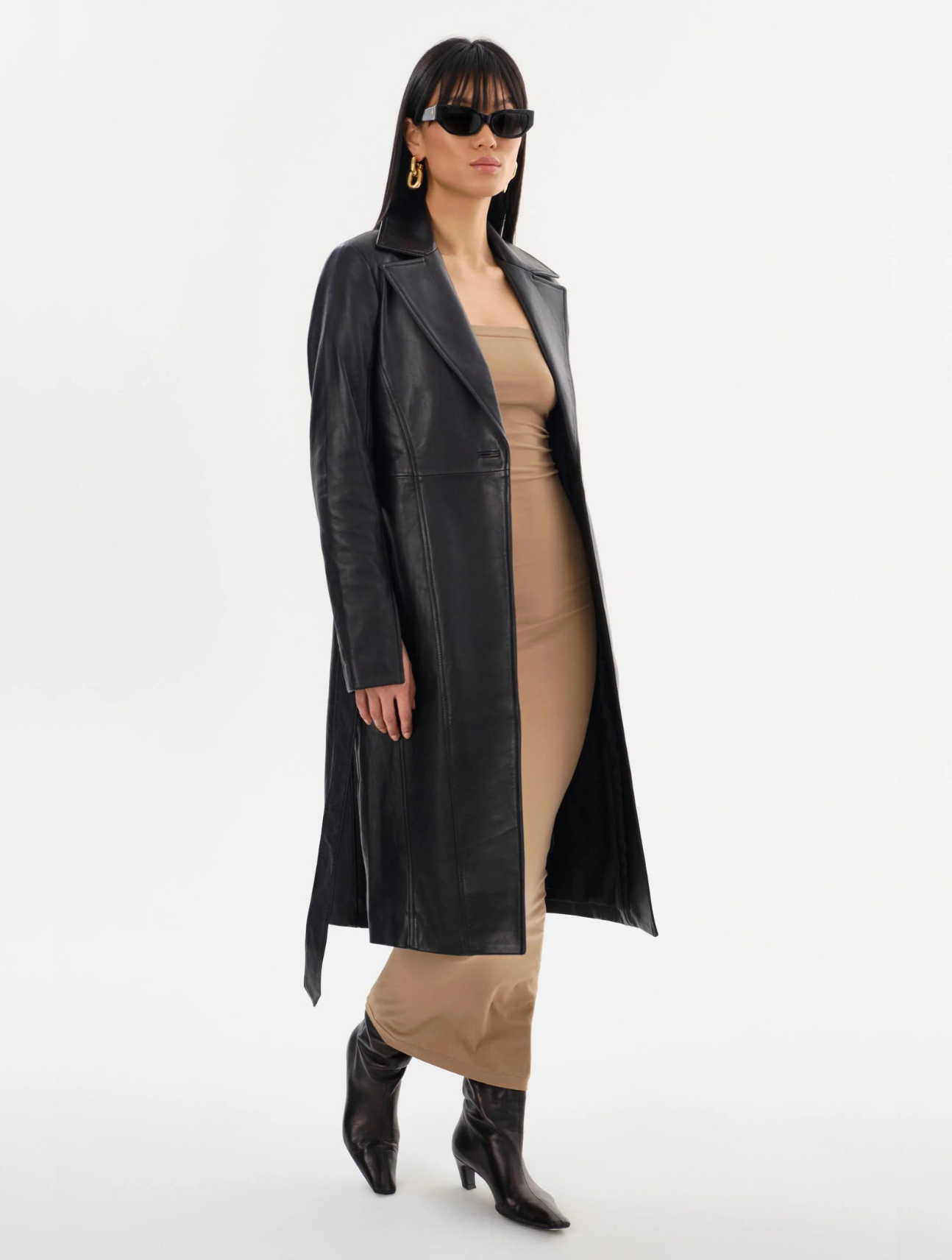 Miranda Leather Trench Coat