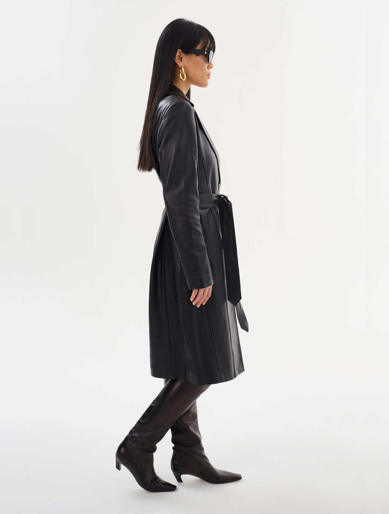 Miranda Leather Trench Coat