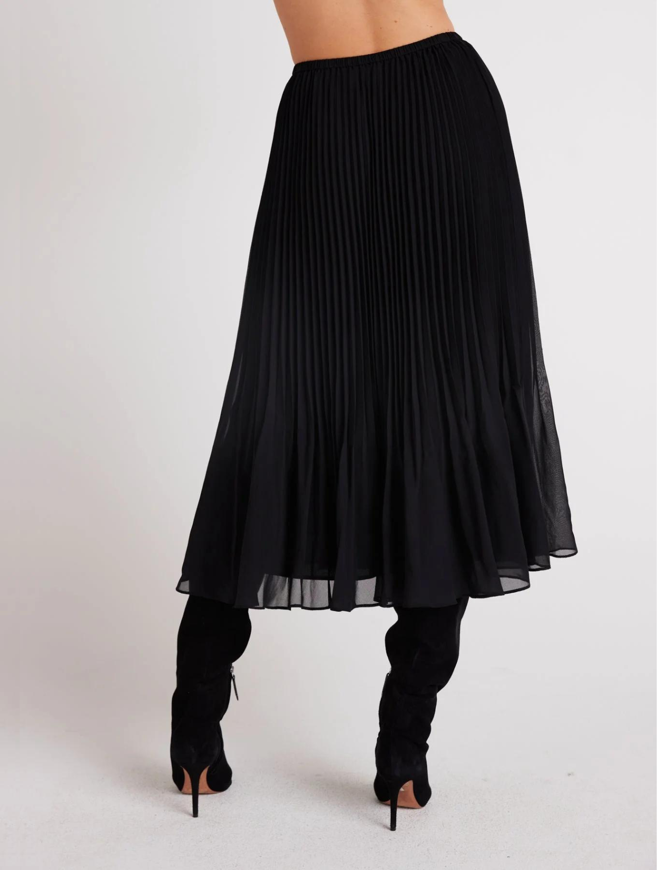 Sunburst Pleat Midi Skirt