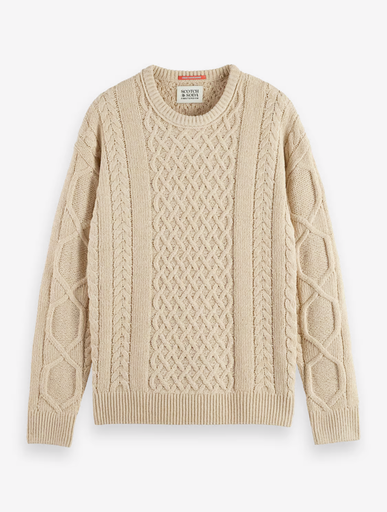 Drop Shoulder Chenille Cable Knit Sweater